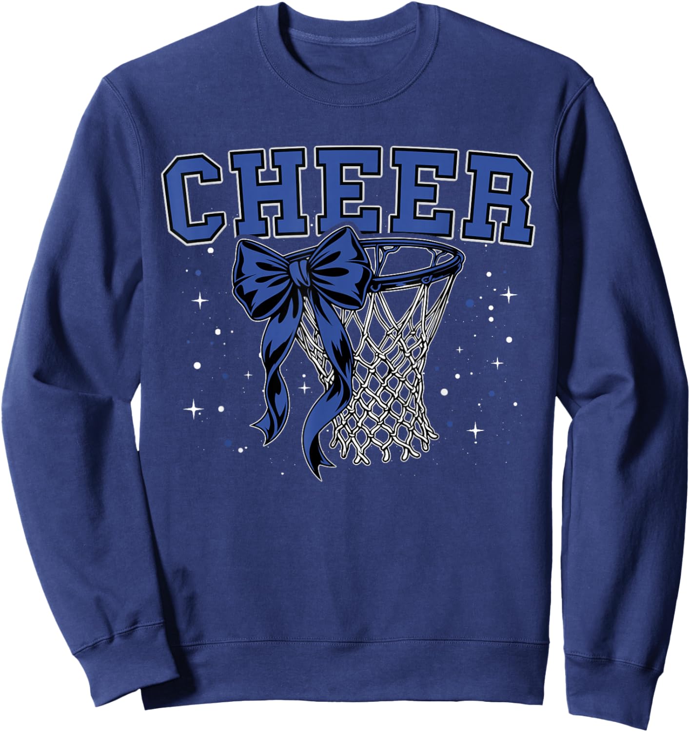Blue Basketball Cheer Squad Team Sport Game Cheerleading Sweatshirt - Sweatshirt | Navy