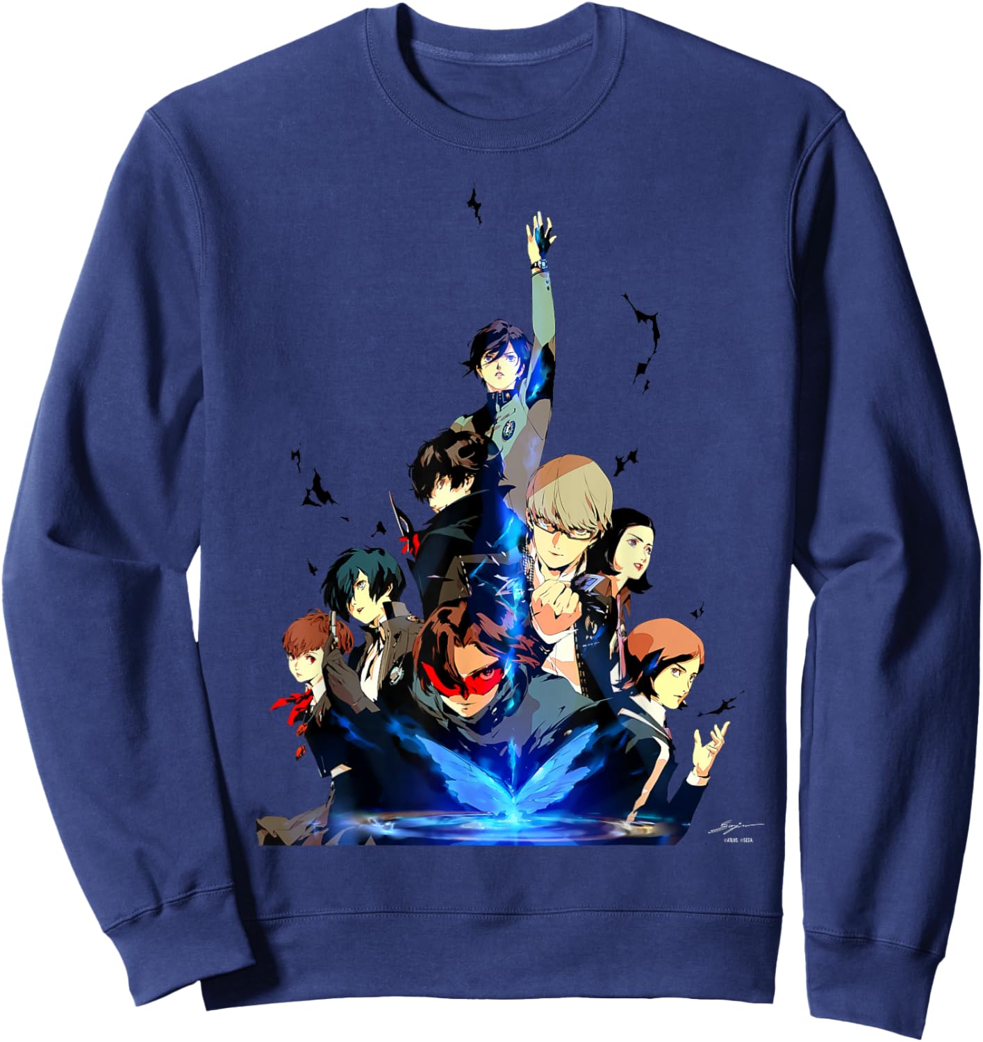 Persona 30th Anniversary Key Art (White Logo) ATLUS Sweatshirt - Sweatshirt | Navy