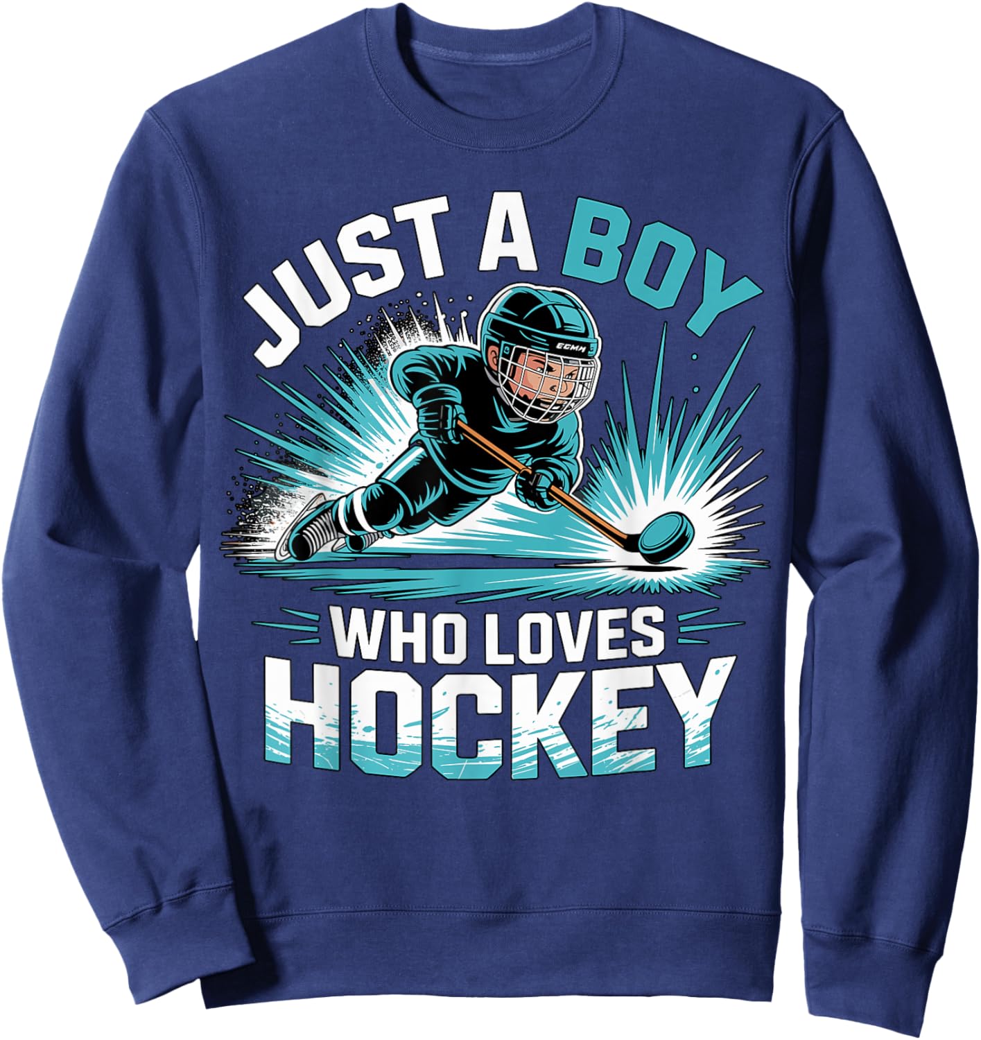 Just A Boy Who Loves Hockey Sweatshirt - Sweatshirt | Navy