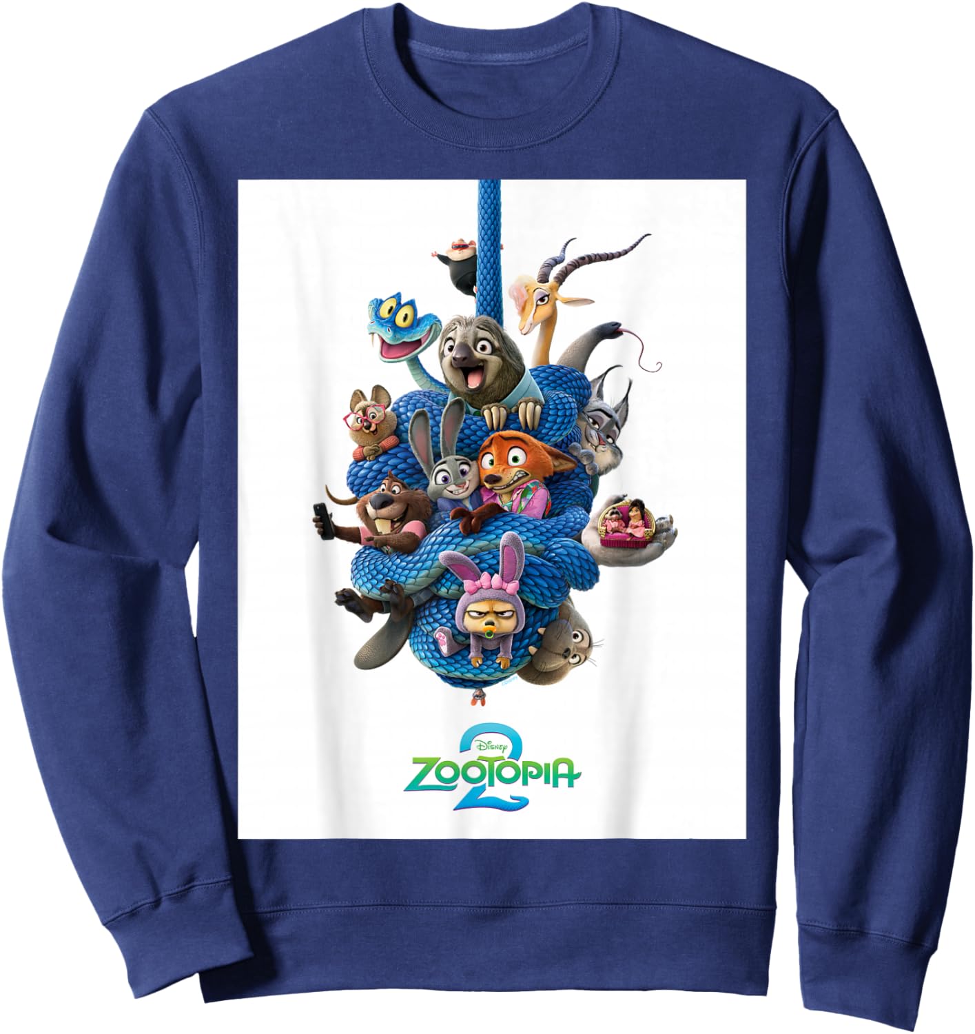 Disney Zootopia 2 Gary De'Snake Tangle Official Poster Art Sweatshirt - Sweatshirt | Navy