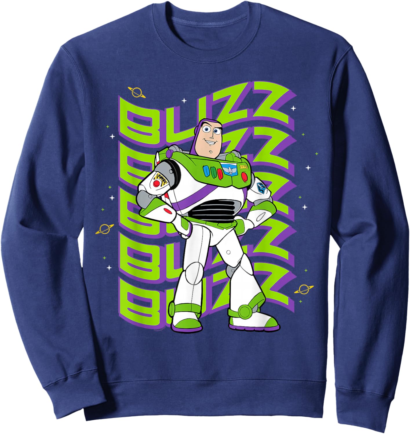 Disney and Pixar's Toy Story Buzz Lightyear Groovy Logo Sweatshirt - Sweatshirt | Navy
