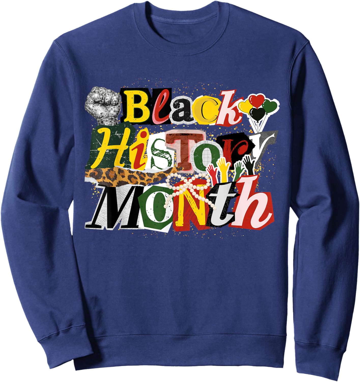 Black History Month African American Men Women Kids Sweatshirt - Sweatshirt | Navy