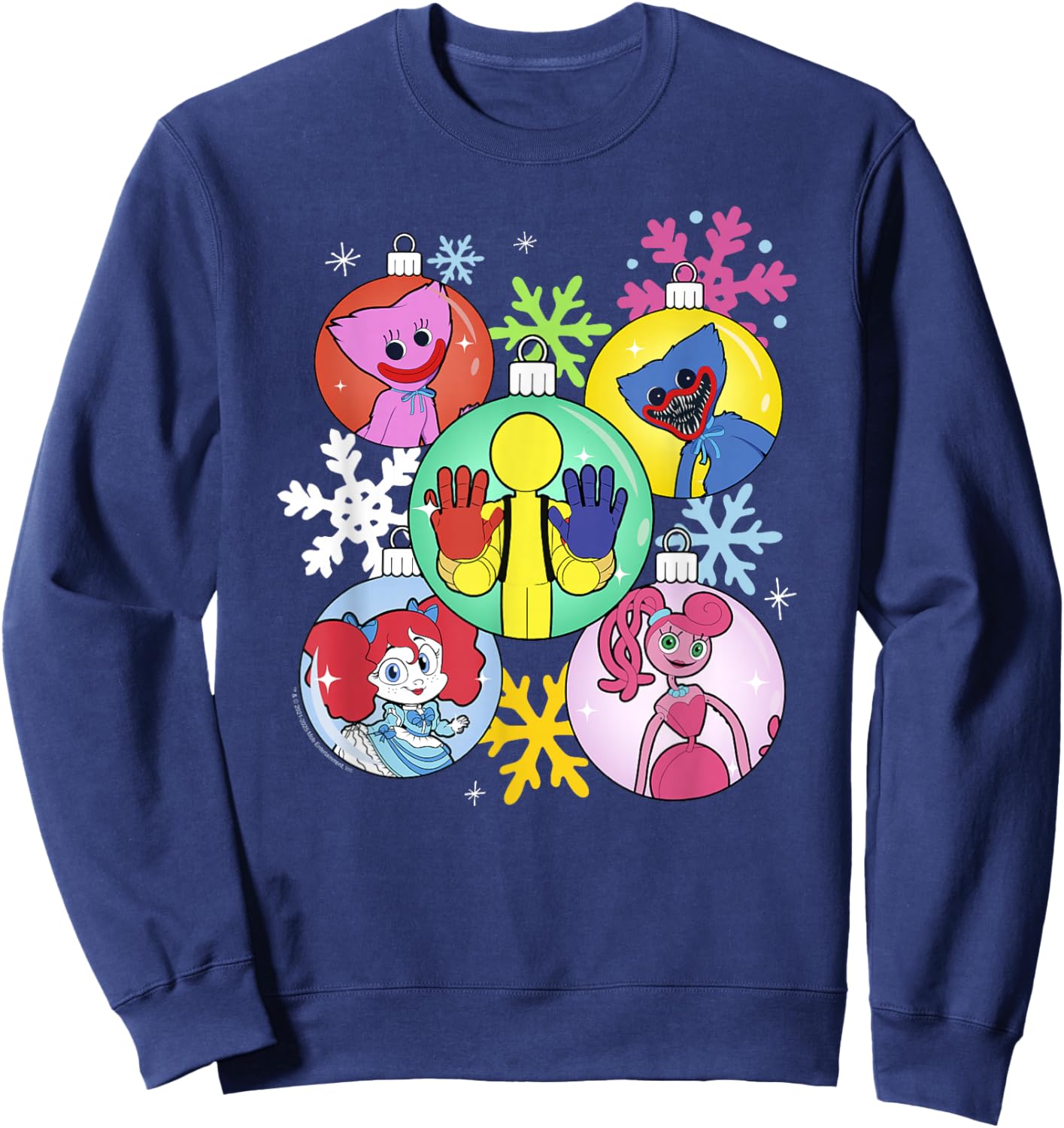 Poppy Playtime Christmas Friends Colorful Portraits Sweatshirt - Sweatshirt | Navy