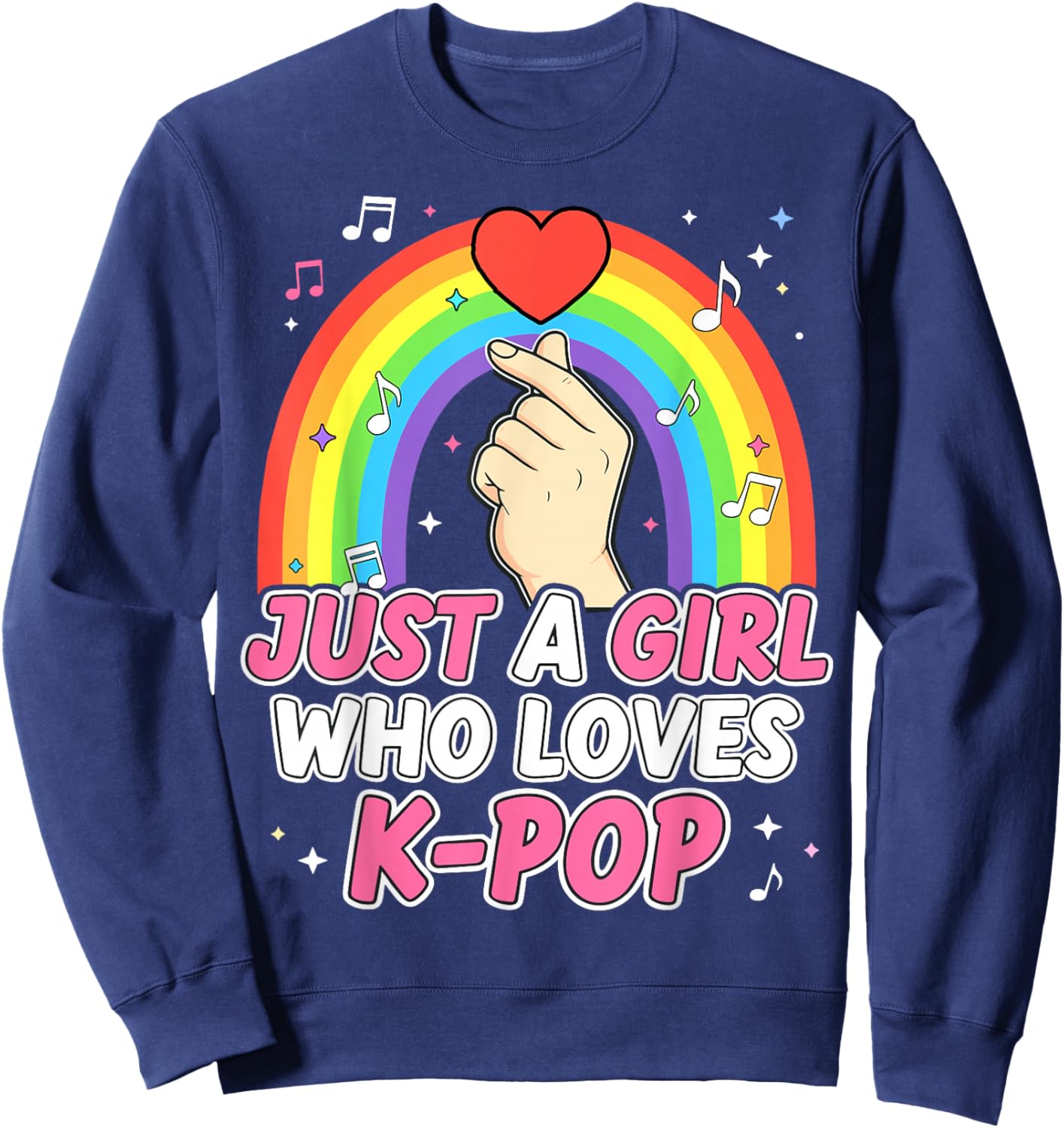 Just A Girl Who Loves K-Pop Sweatshirt - Sweatshirt | Navy