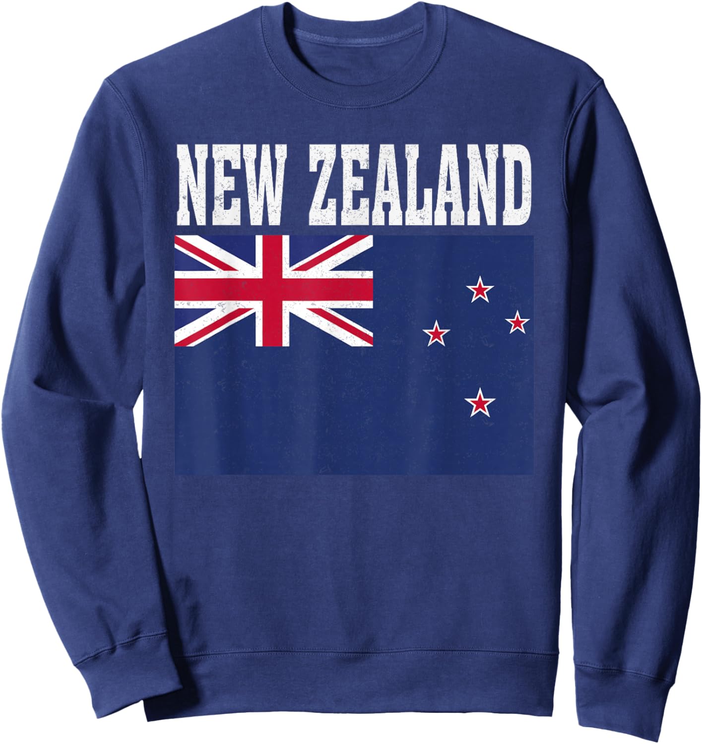 NEW Zealand Flag Patriotic National Roots Souvenir Sweatshirt - Sweatshirt | Navy