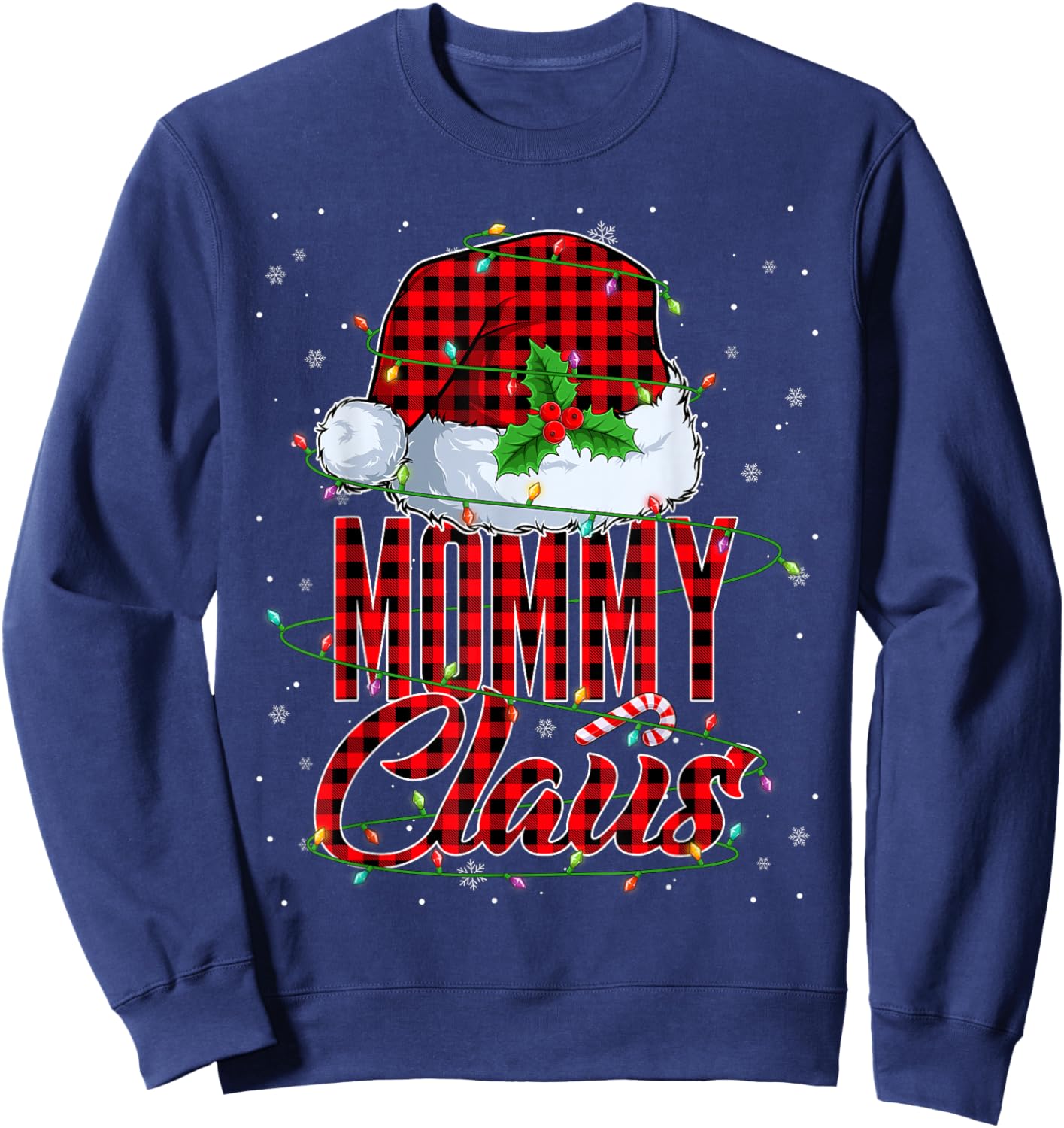 Mommy Claus Merry Christmas Family Matching Xmas Sweatshirt - Sweatshirt | Navy