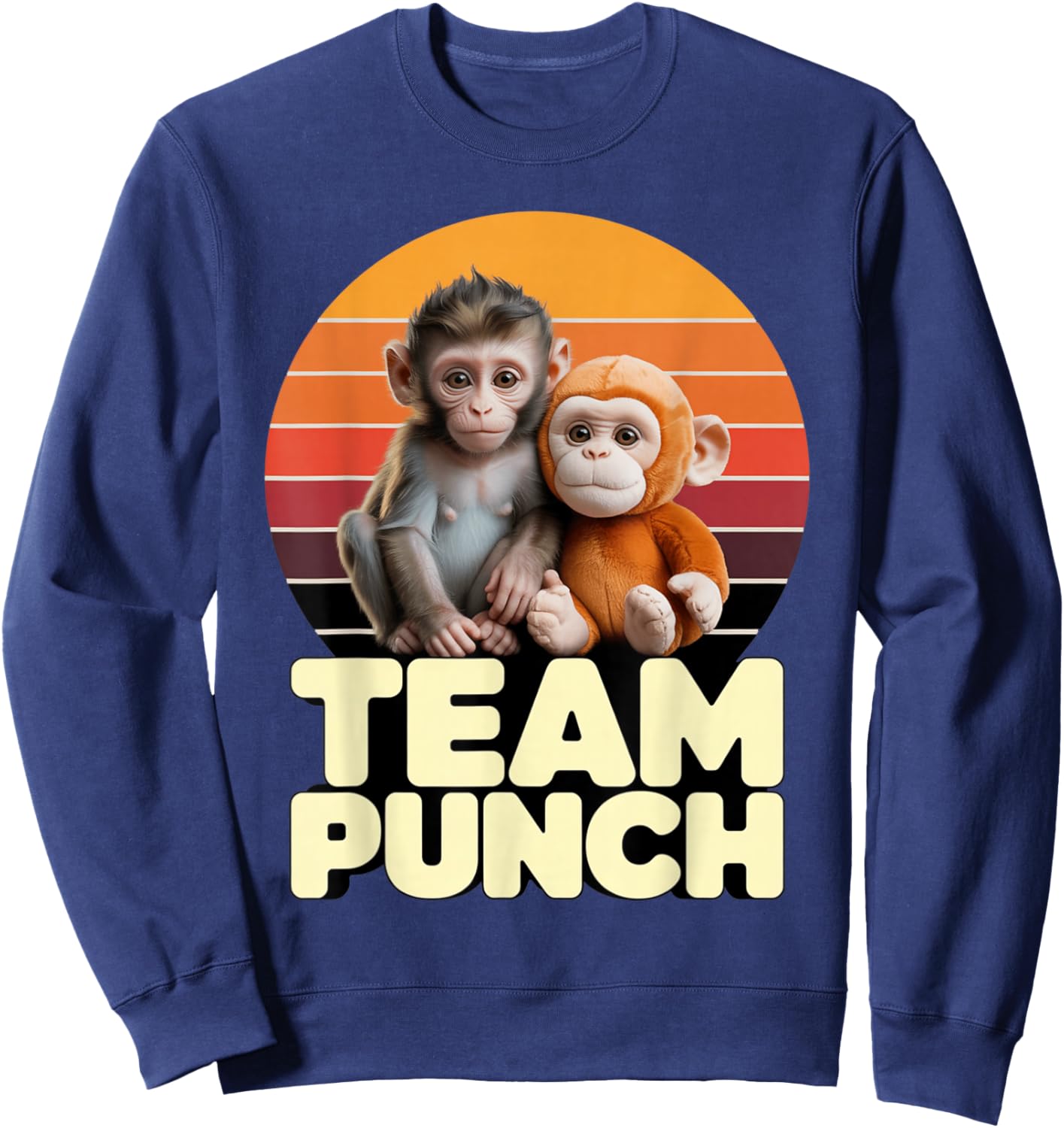 Team Punch Baby Monkey Sunset Duo Sweatshirt - Sweatshirt | Navy