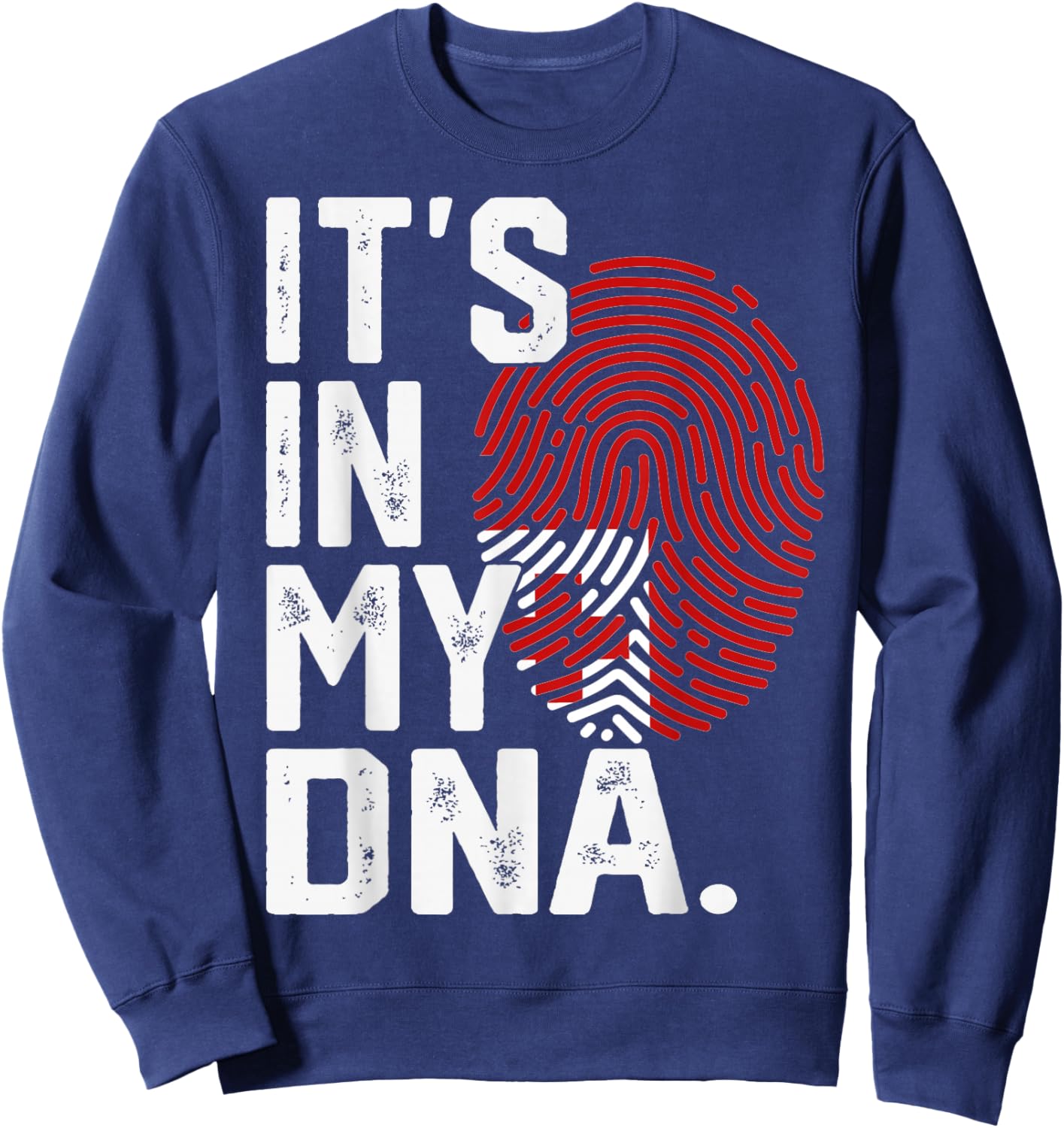 Tonga Roots Flag Fingerprint Graphic Patriotic Sweatshirt - Sweatshirt | Navy