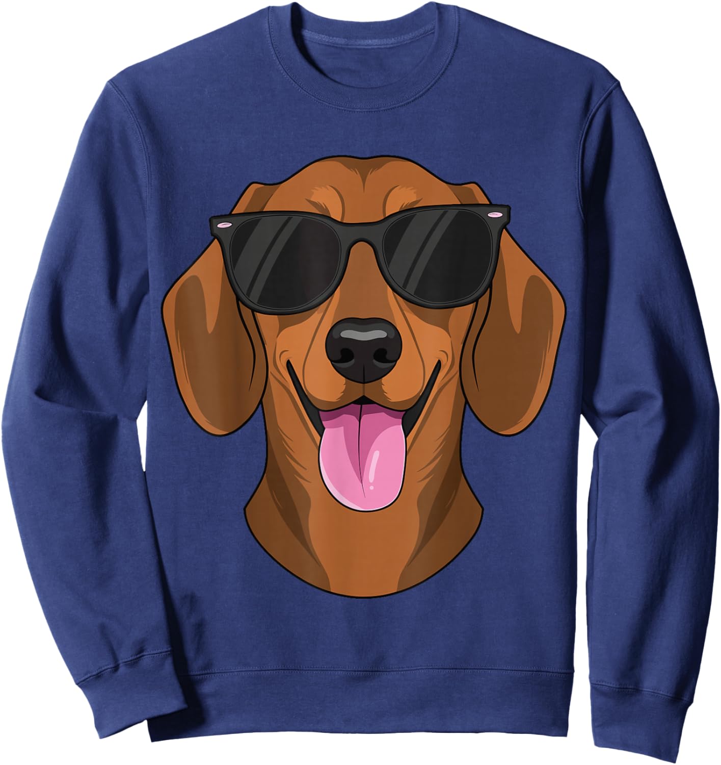 Funny Dachshund Dog Cool Animal Lover Graphic Pets Dogs Sweatshirt - Sweatshirt | Navy