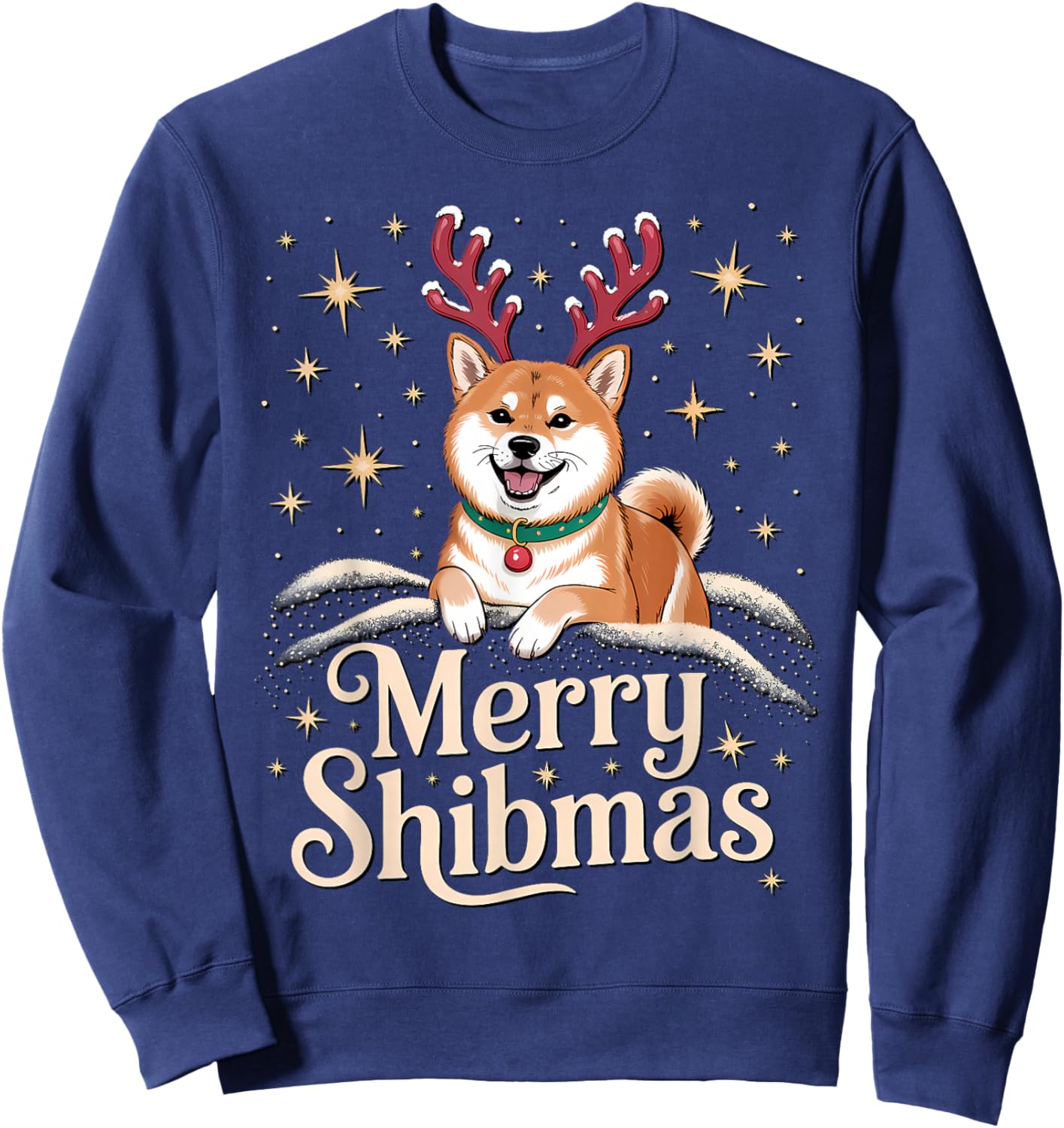Merry Shibmas – Funny Shiba Inu Christmas Sweatshirt - Sweatshirt | Navy