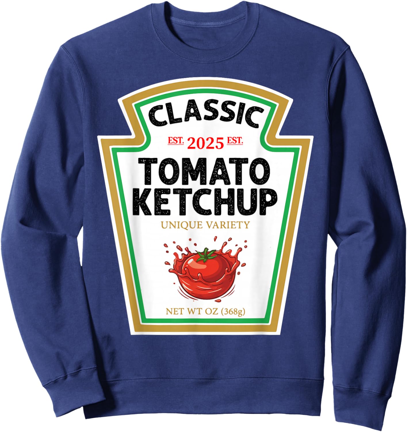 Red Ketchup DIY Halloween Costume Matching Group Ketchup Sweatshirt - Sweatshirt | Navy