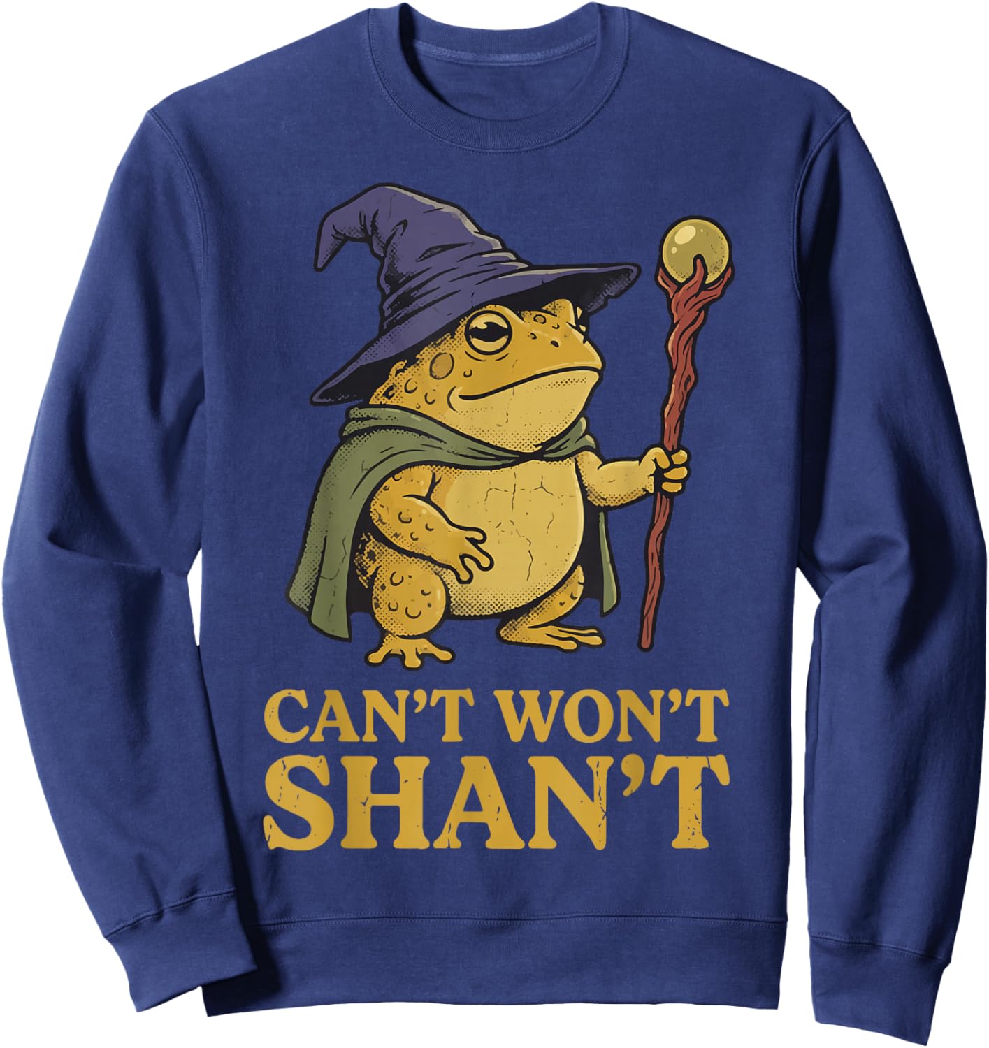 Can't Won't Shan't Frog Sweatshirt - Sweatshirt | Navy