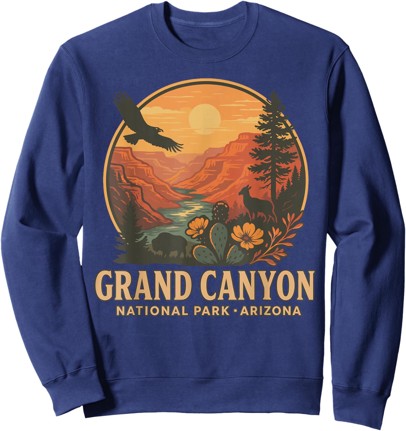 Grand Canyon National Park Hiking Souvenir Adventure Outdoor Sweatshirt - Sweatshirt | Navy