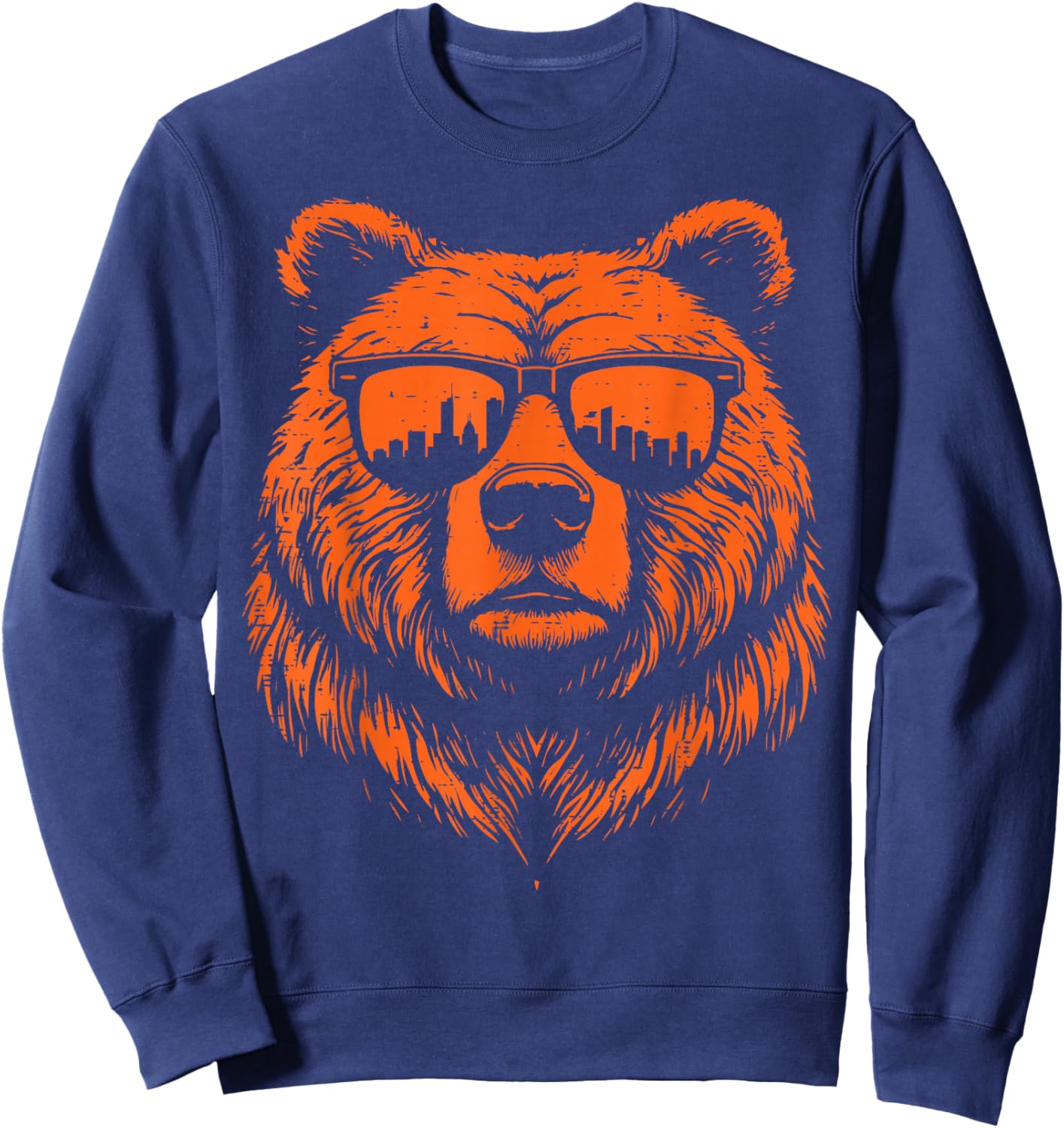 Bear Sunglasses Women Kids Boys Girls Men Youth Teen Sweatshirt - Sweatshirt | Navy