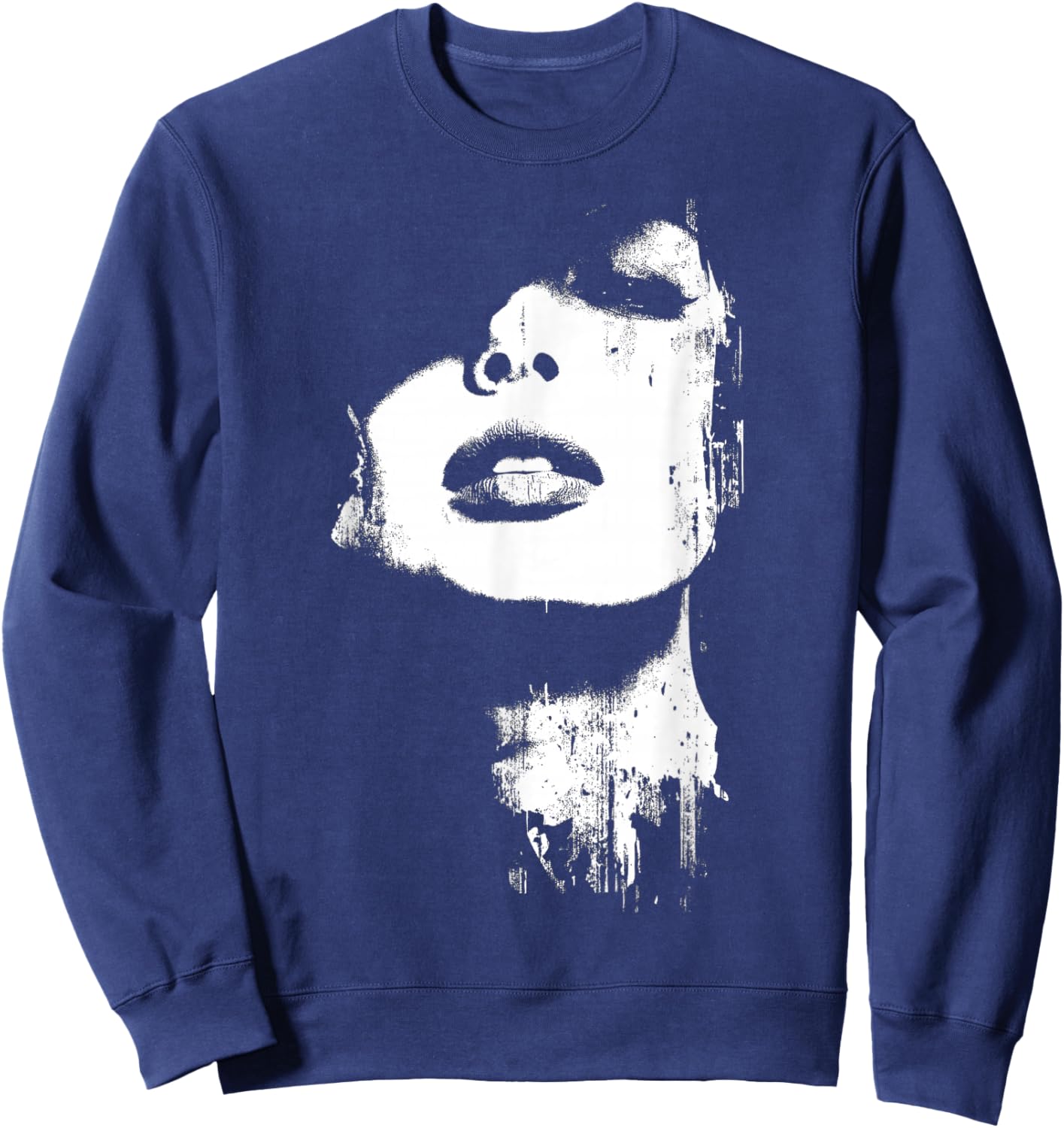 Grunge Portrait Cool Women -6XL Sweatshirt - Sweatshirt | Navy