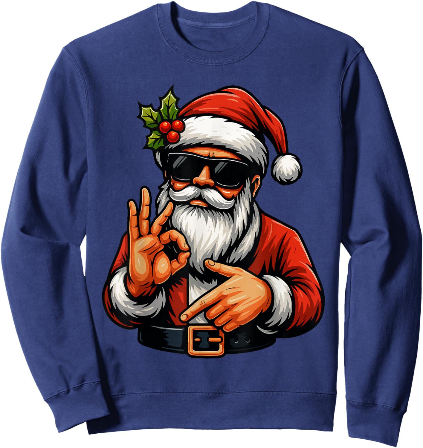 Funny Six Seven 6 7 Meme Santa Christmas Shirt Men Boys Teen Sweatshirt - Sweatshirt | Navy