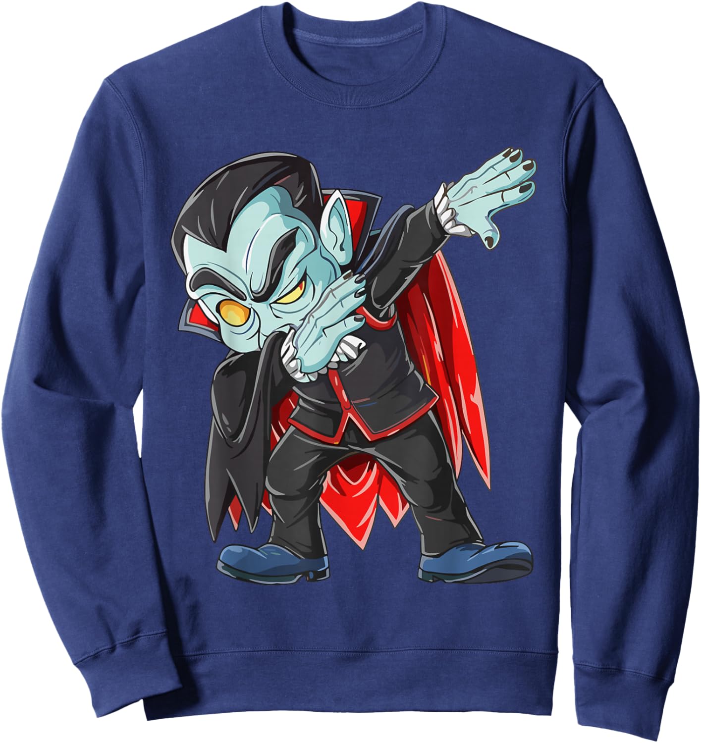 Dabbing Spooky Vampire Kids Boys Men Costume Halloween Sweatshirt - Sweatshirt | Navy