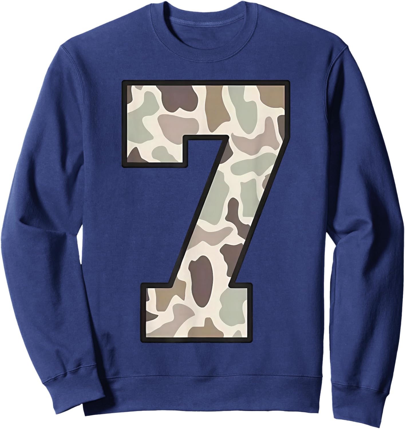 Camo Number 6 7 Funny Meme Halloween Costume Sweatshirt - Sweatshirt | Navy