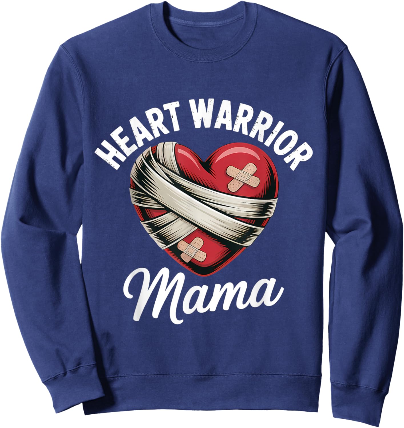 Heart Warrior Mama Sweatshirt - Sweatshirt | Navy