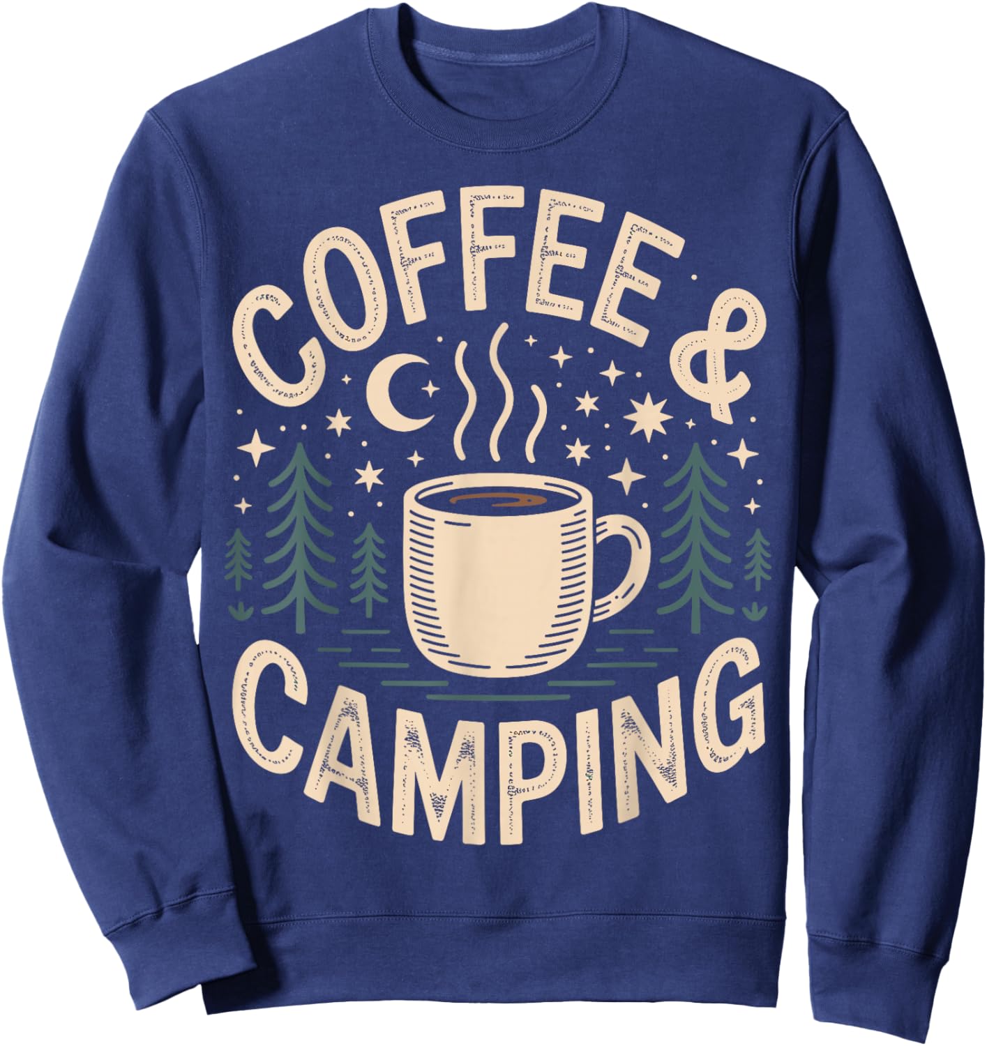 Coffee and Camping Sweatshirt - Sweatshirt | Navy