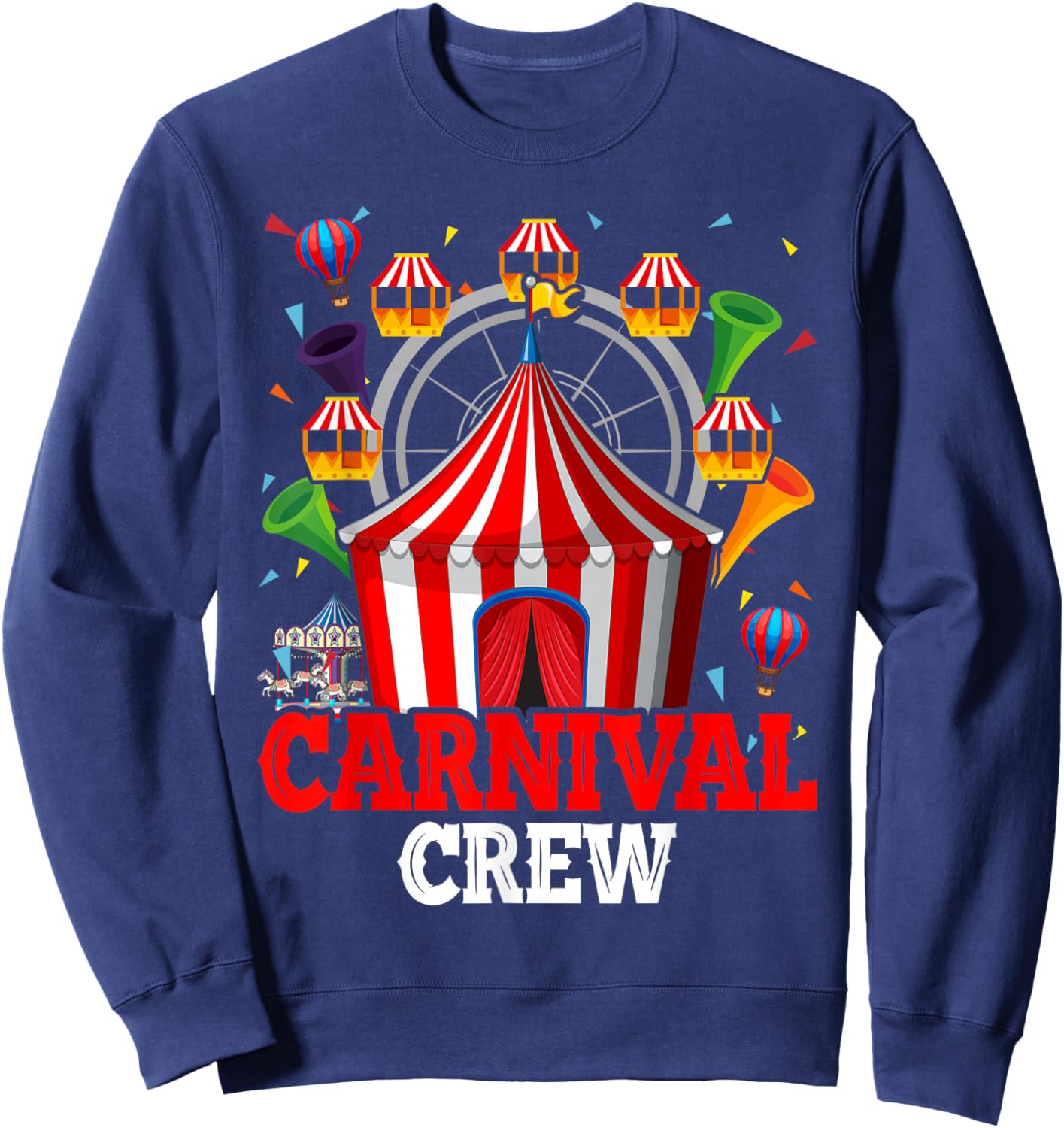 Carnival Crew for Birthday Theme Party Matching Family Sweatshirt - Sweatshirt | Navy