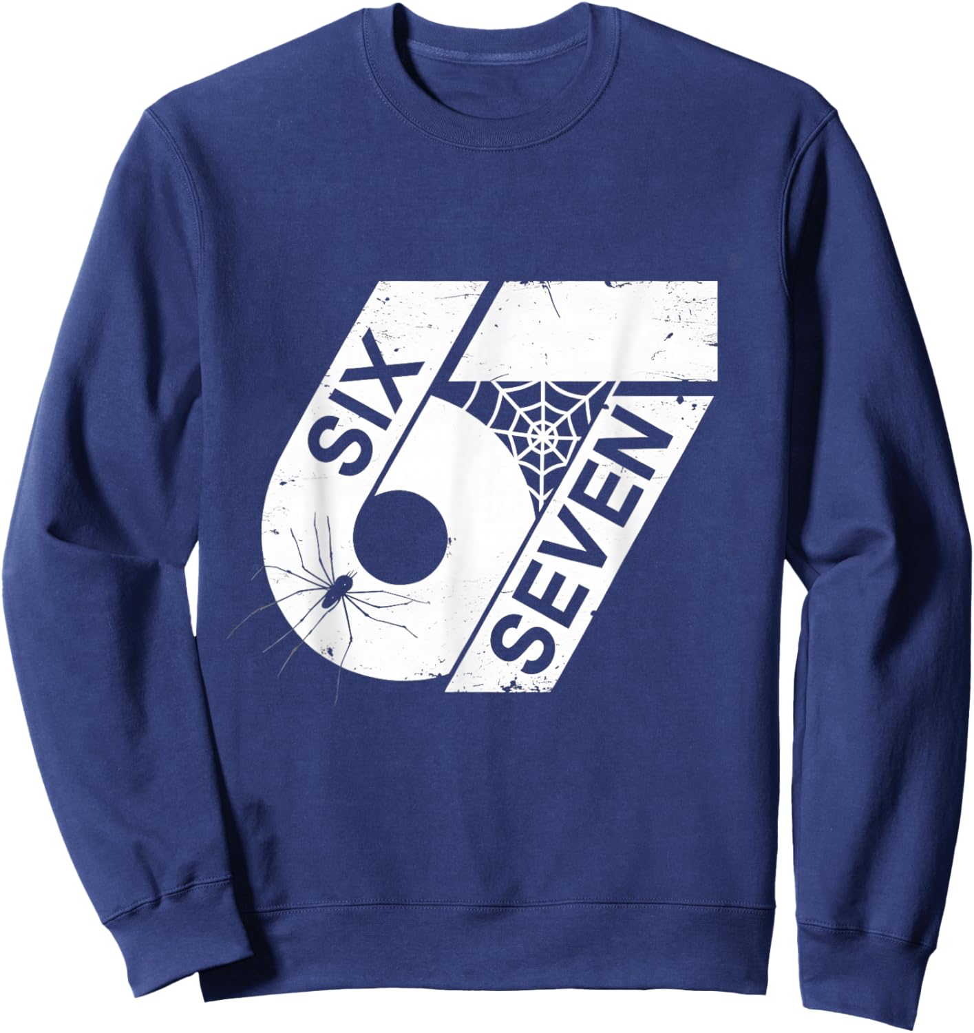 Six Seven 6 7 Meme 6 7 Halloween Costume Sweatshirt - Sweatshirt | Navy