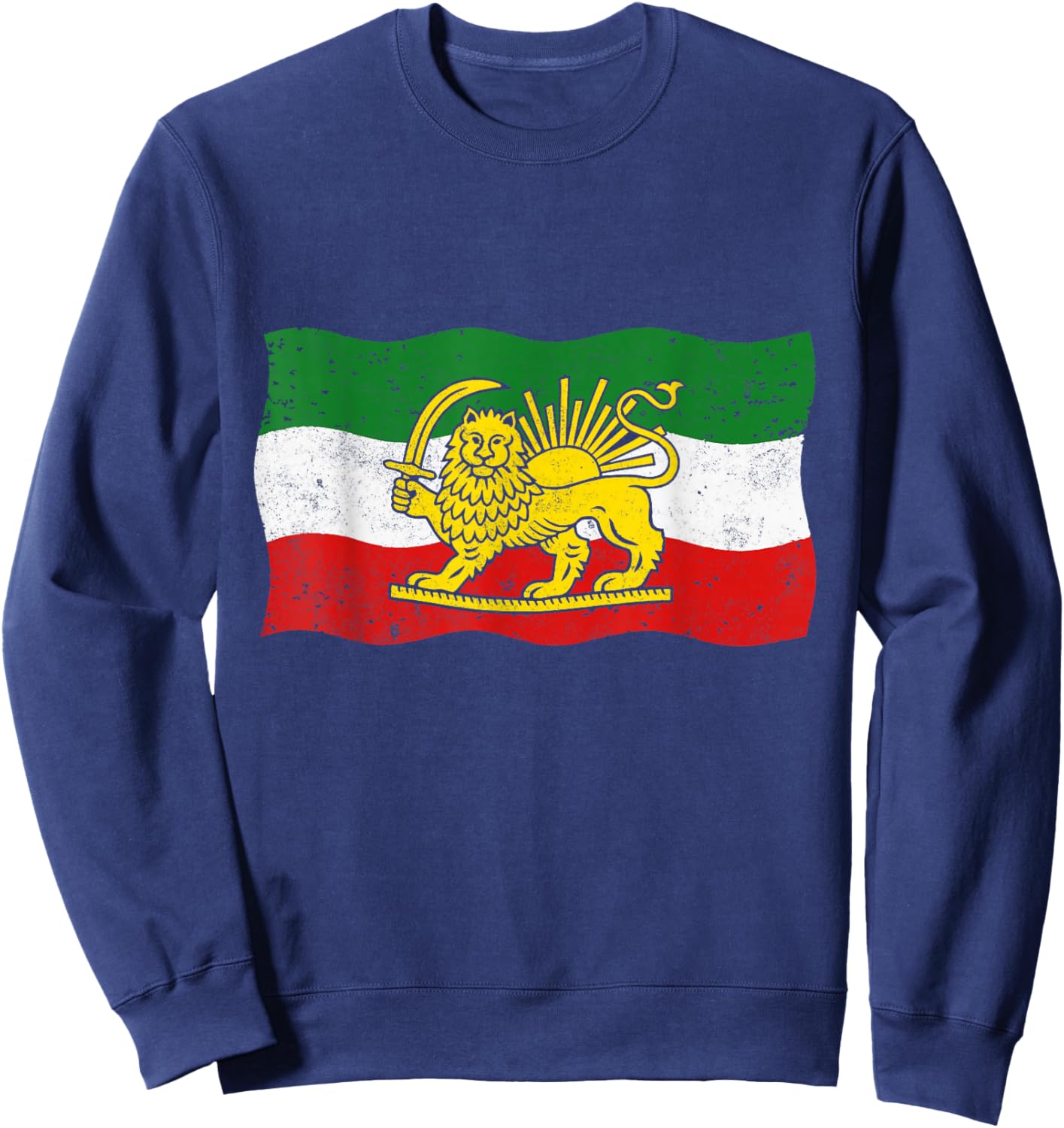 Iran Lion and Sun Flag Sweatshirt - Sweatshirt | Navy