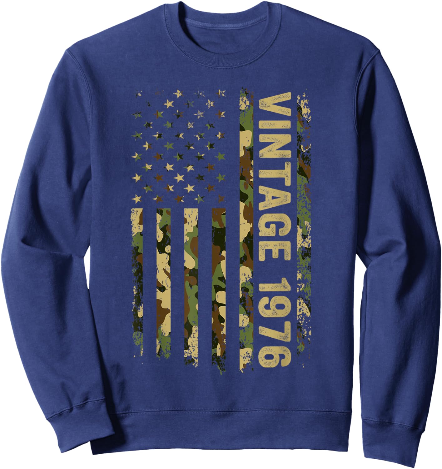 50th Birthday Gifts Vintage 1976 American Flag 50 Year Old Sweatshirt - Sweatshirt | Navy