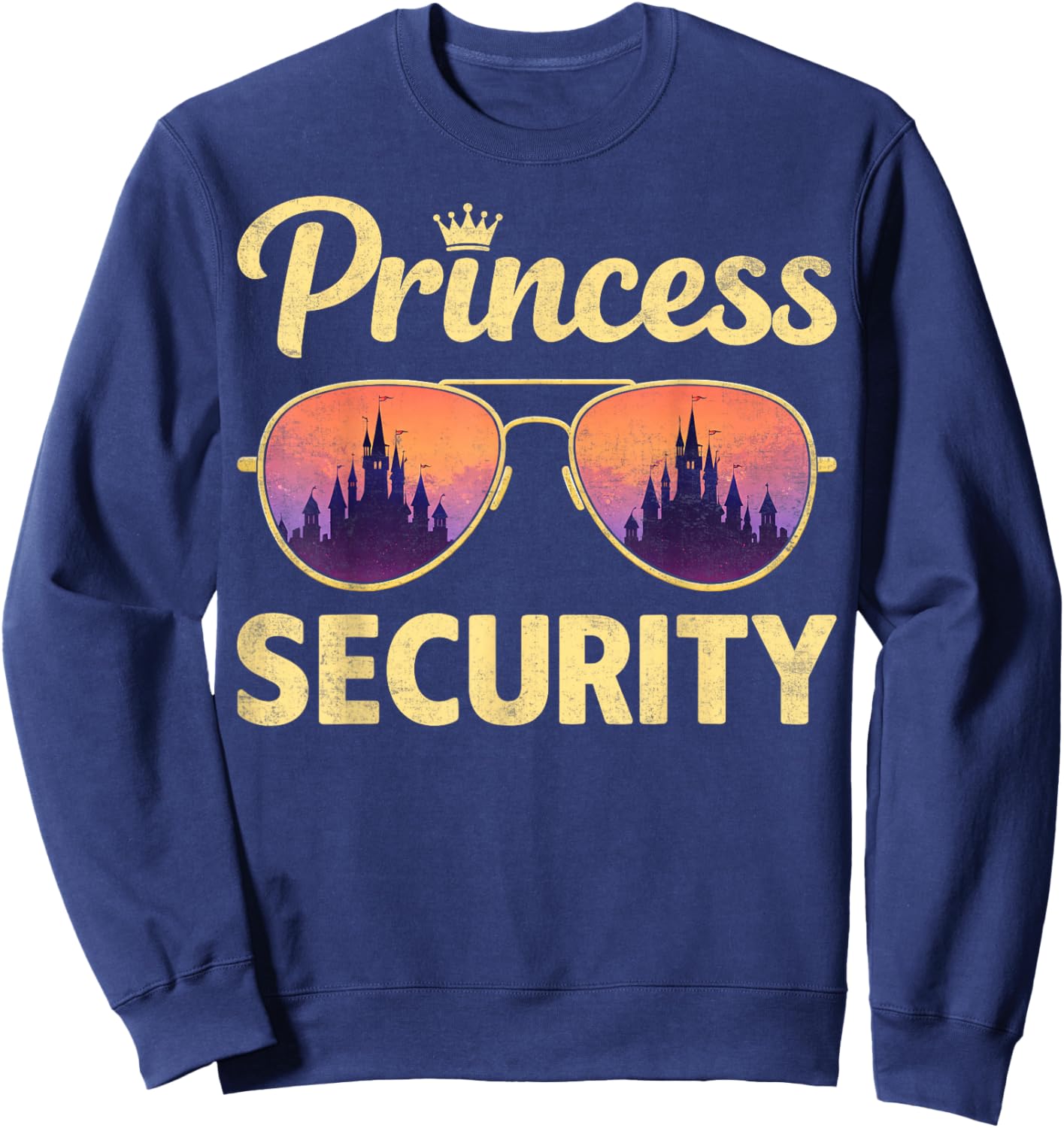 Funny Princess Security Vacations Family Trip Sweatshirt - Sweatshirt | Navy