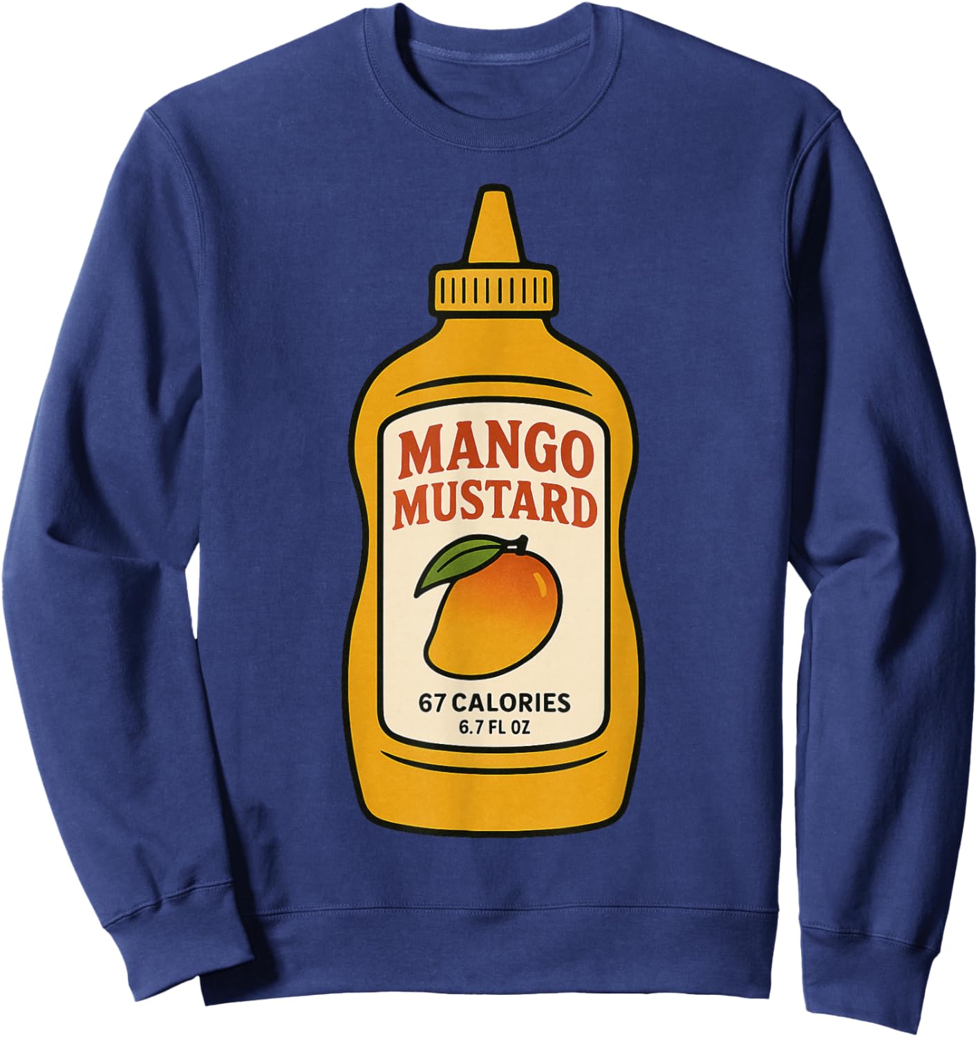 Mango Mustard 67 Six Seven 6-7 - Funny Brainrot Kids Meme Sweatshirt - Sweatshirt | Navy