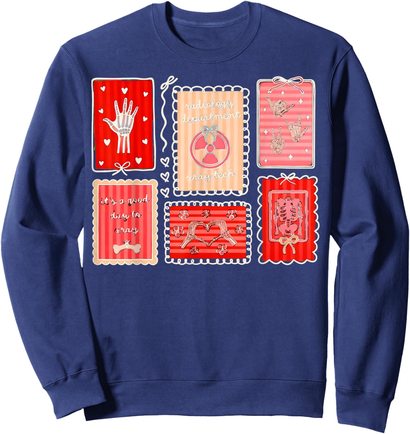 Radiology Valentine Heart for Valentine X-ray Tech Sweatshirt - Sweatshirt | Navy