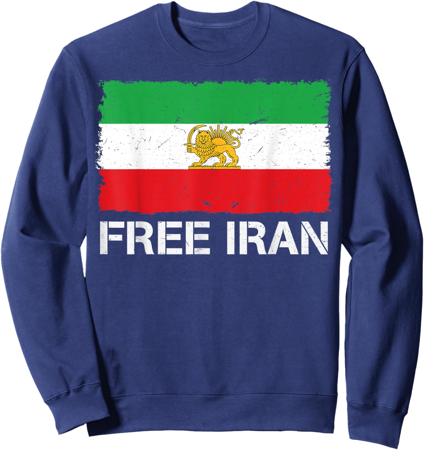 Free Iran Iran Flag Lion Persian Freedom Iran MIGA Sweatshirt - Sweatshirt | Navy