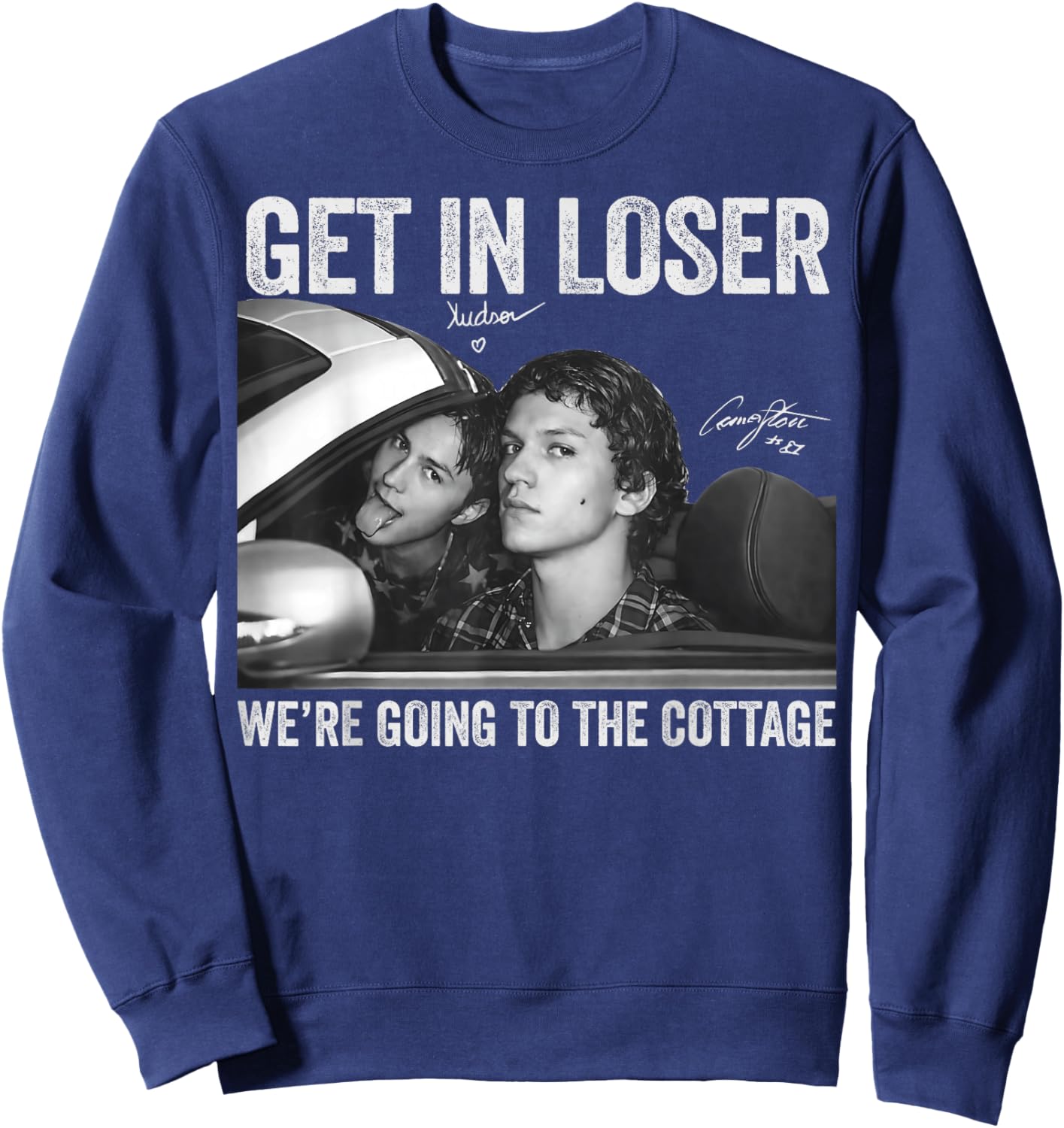 Get in Loser We're Going to The Cottage Vintage Signature Sweatshirt - Sweatshirt | Navy