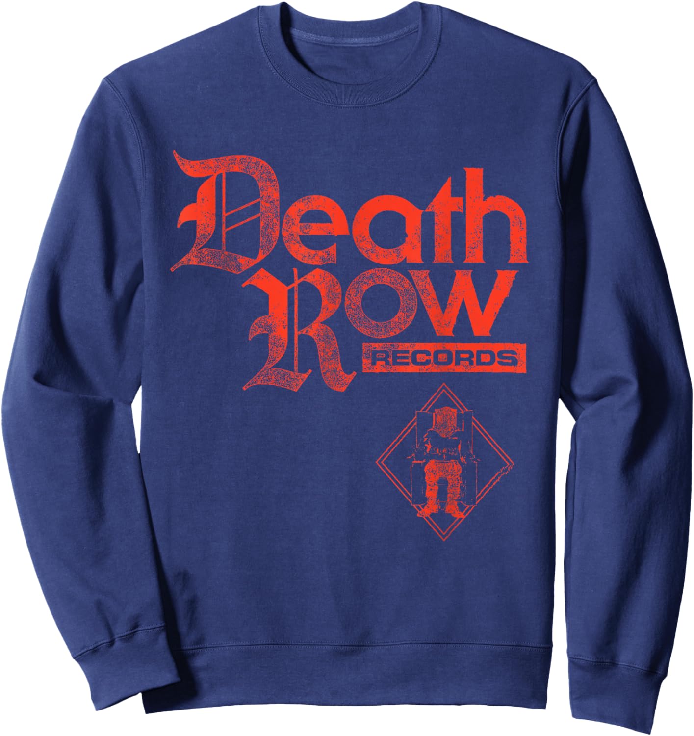 Official Death Row Records Gothic Logo Sweatshirt - Sweatshirt | Navy