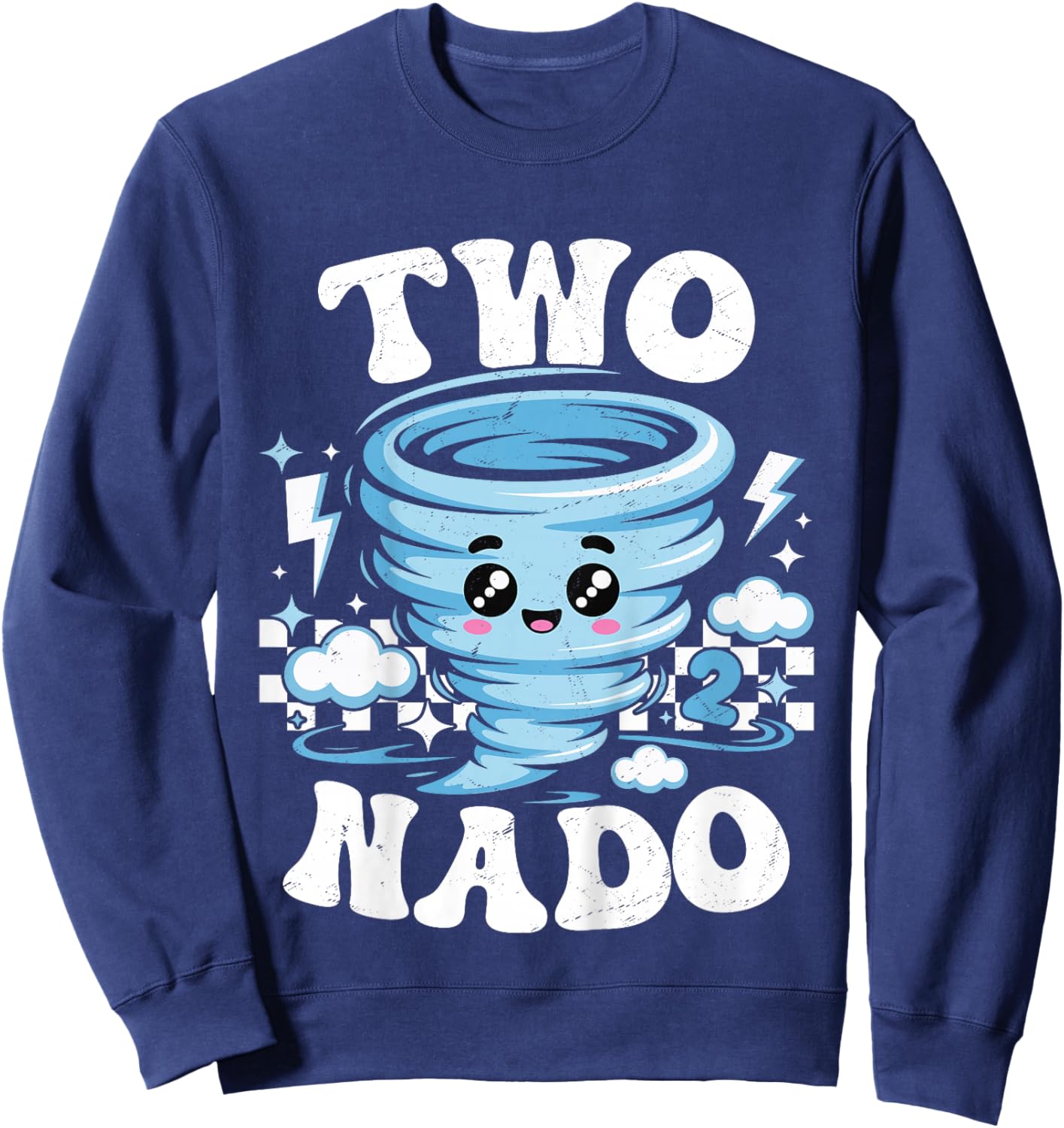 Two Nado 2nd Birthday Funny 2 Year Old Boys Kids Sweatshirt - Sweatshirt | Navy