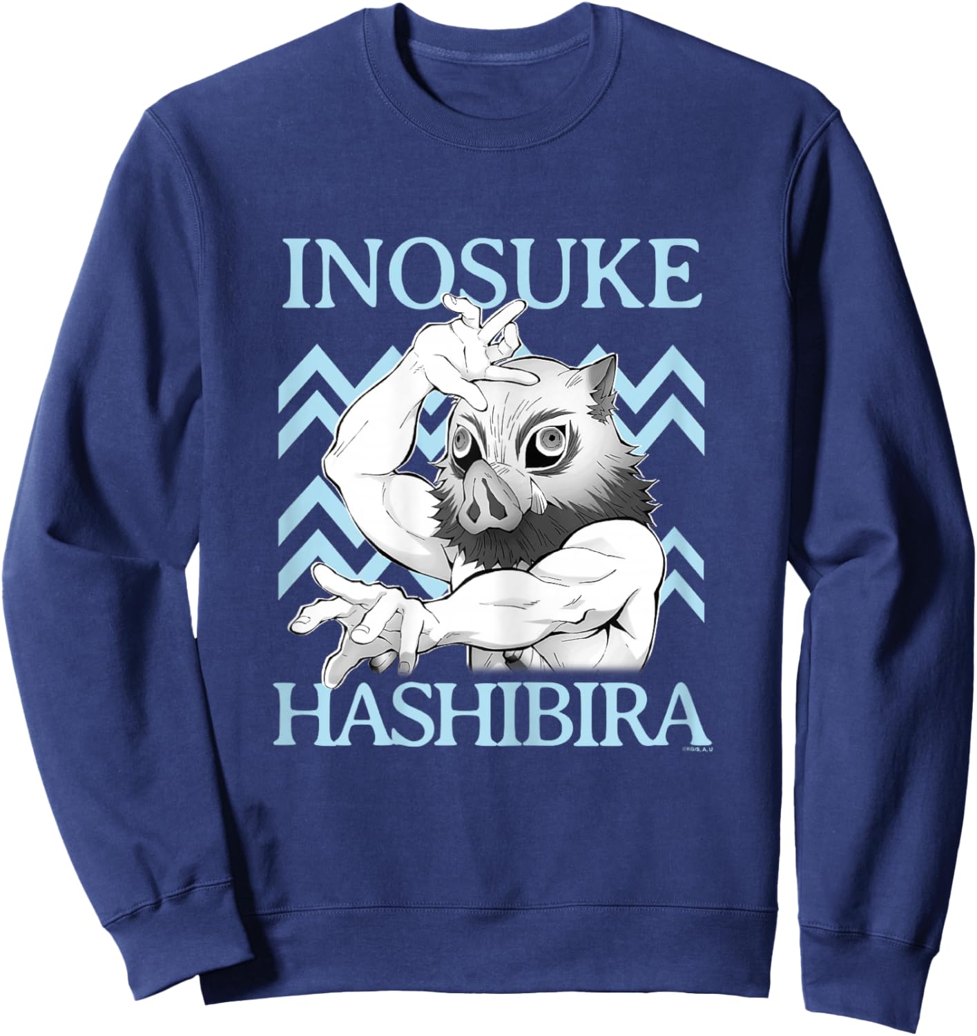 Demon Slayer: Kimetsu no Yaiba Inosuke Fierce Battle Mode Sweatshirt - Sweatshirt | Navy