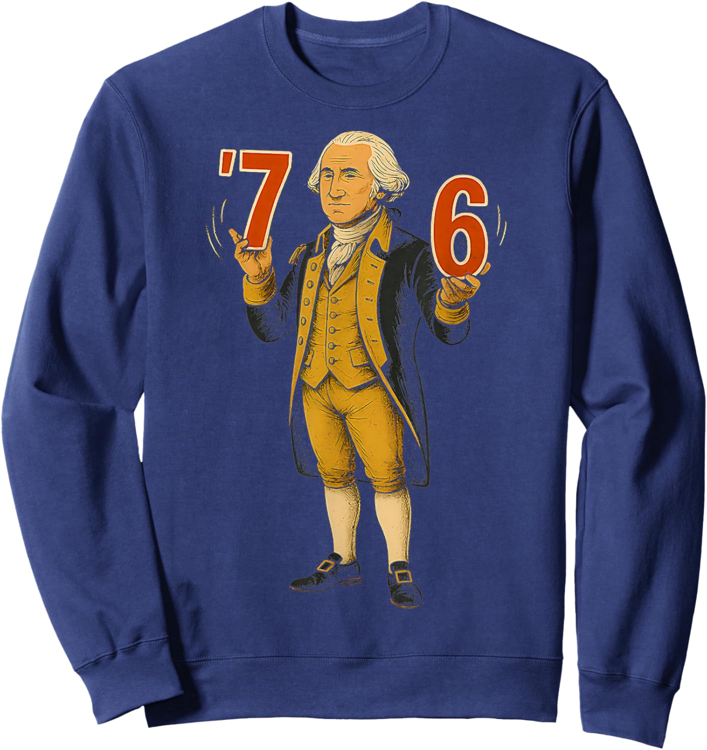 6-7 7-6 George Washington Sweatshirt - Sweatshirt | Navy