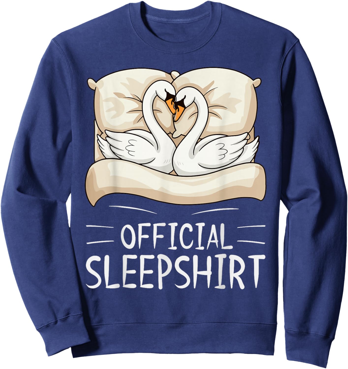 Swan Animal Official Sleepshirt Pajamas Nightgown Sweatshirt - Sweatshirt | Navy