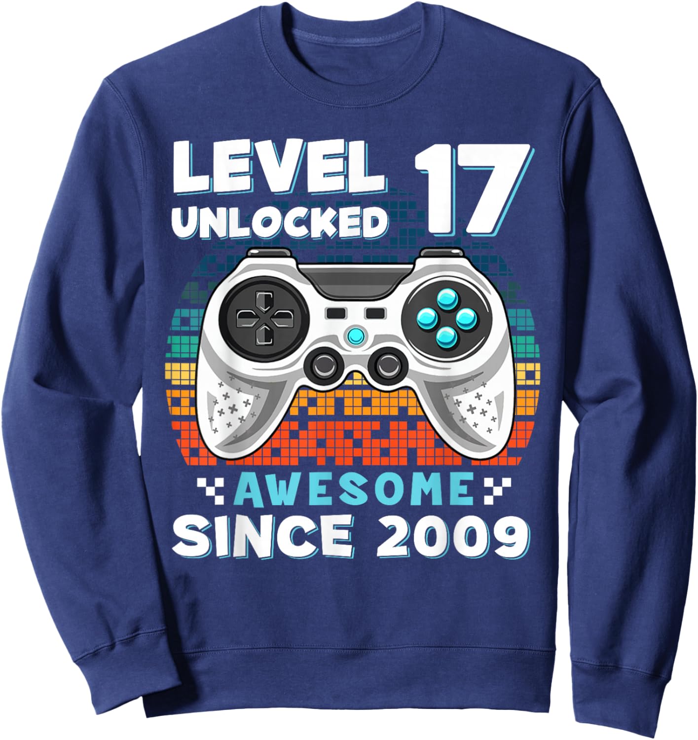 17th Birthday for Boys 17 Years Birthday Kids Gifts Sweatshirt - Sweatshirt | Navy