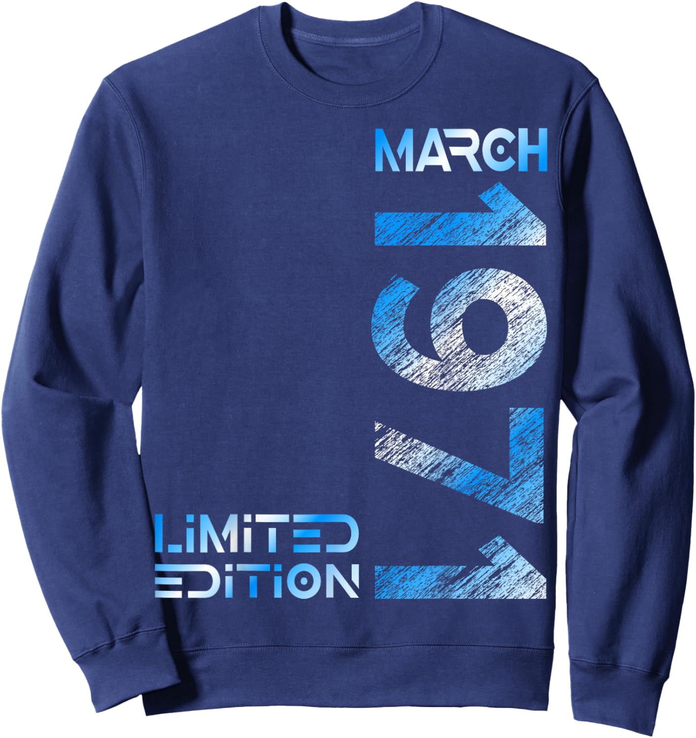 Limited Edition March 1971 Vintage 55. Birthday Sweatshirt - Sweatshirt | Navy