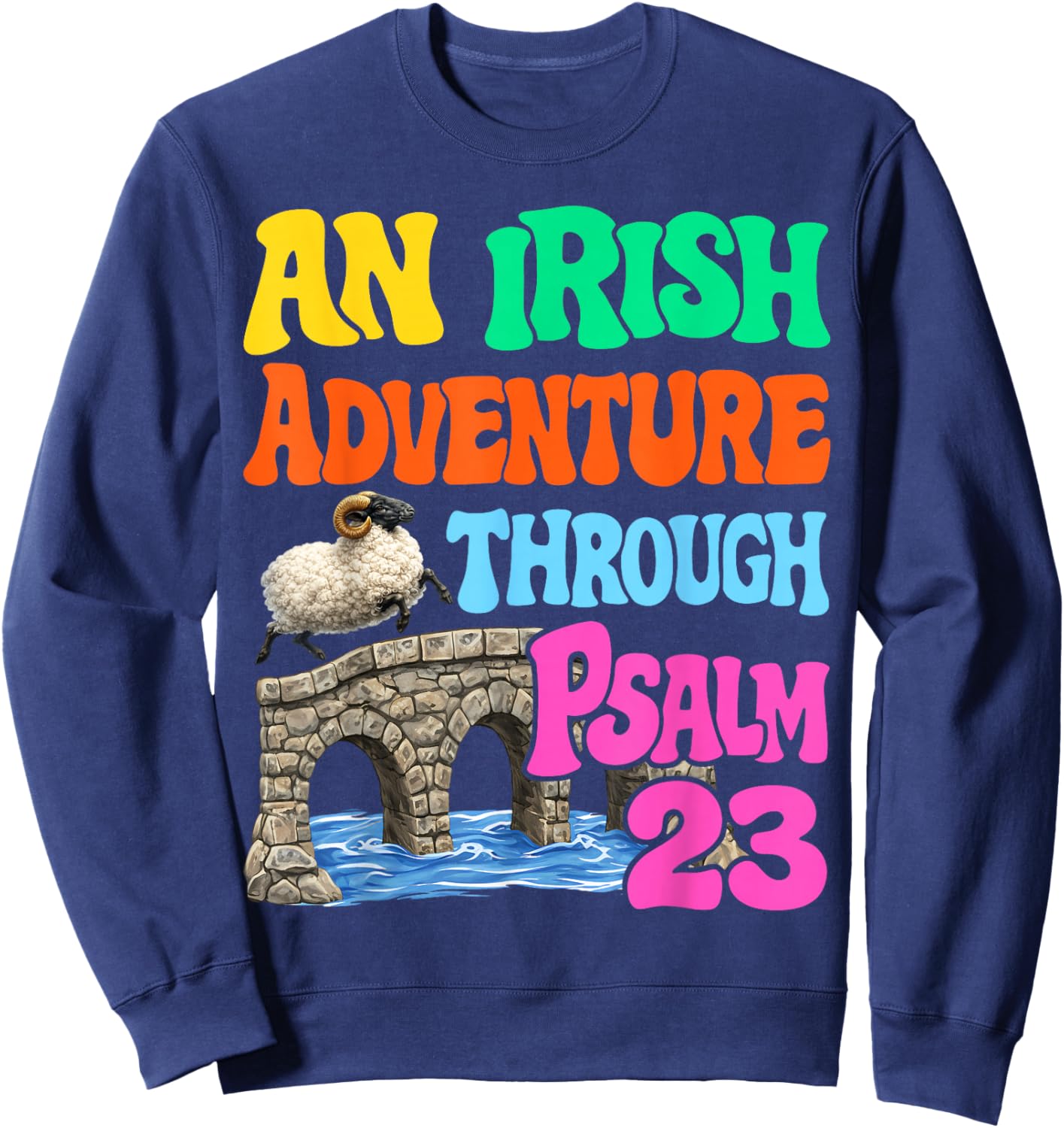an Irish Adventure Through Psalm 23 Emerald Crossing VBS Sweatshirt - Sweatshirt | Navy