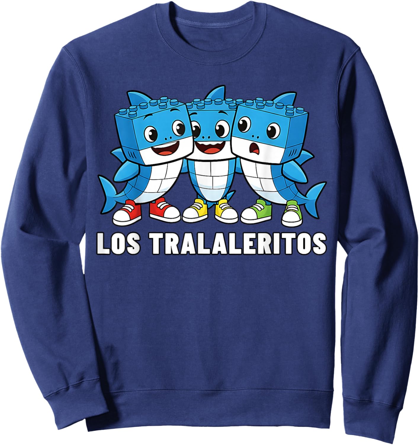 Cute Los Tralaleritos Funny Italian Brainrot Kids Meme Sweatshirt - Sweatshirt | Navy