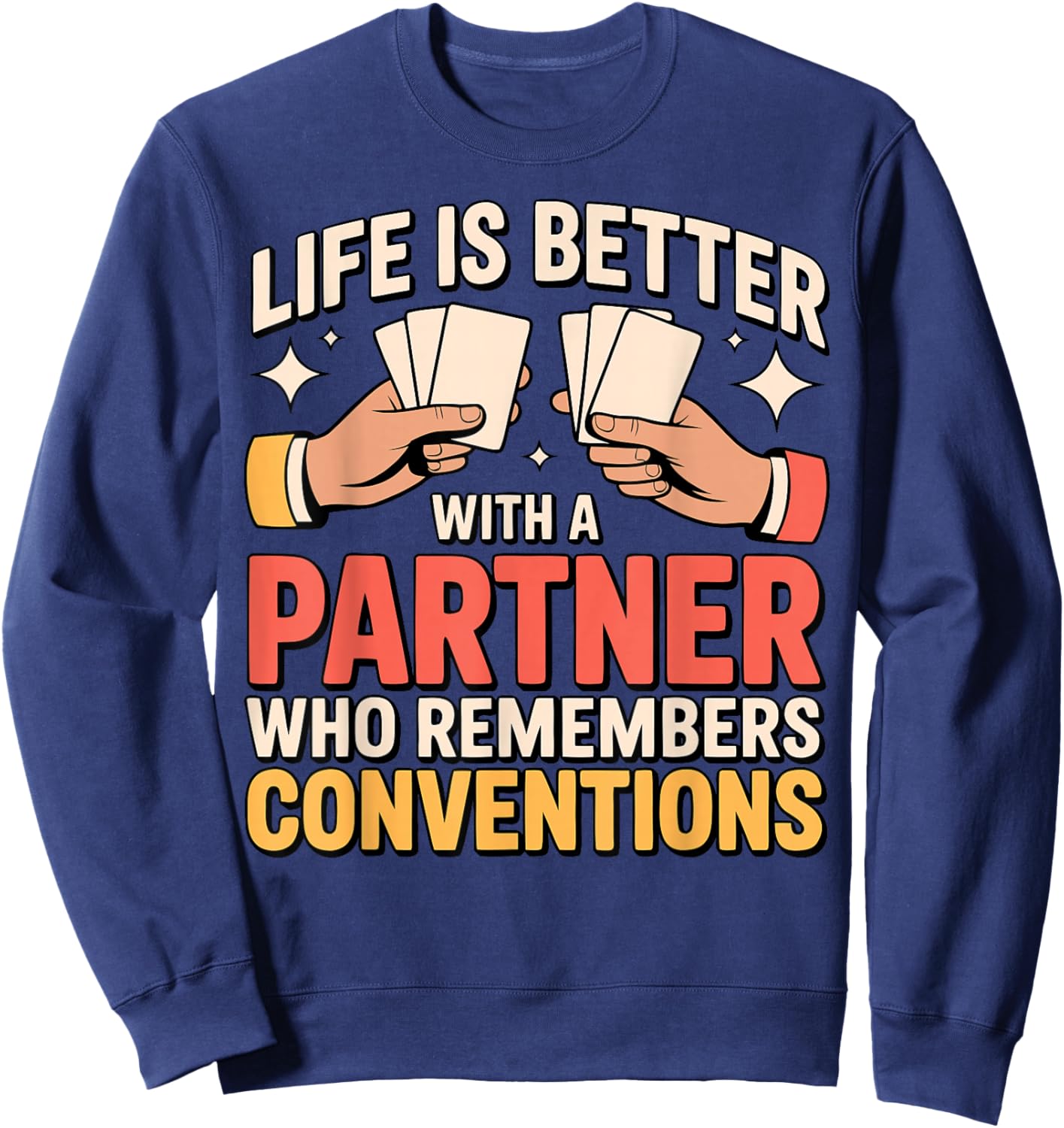 Vintage Bridge Player Partner Contract Bridge Sweatshirt - Sweatshirt | Navy