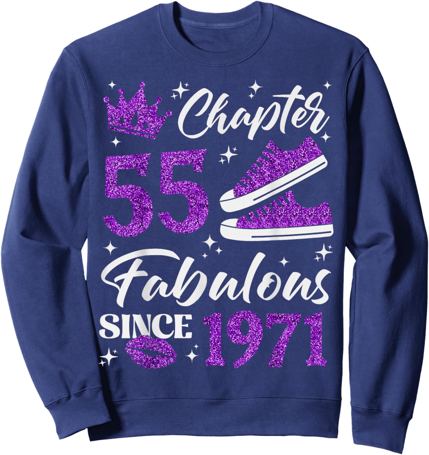 Chapter 55 Fabulous Since 1971 55Th Birthday Women Lady Sweatshirt - Sweatshirt | Navy