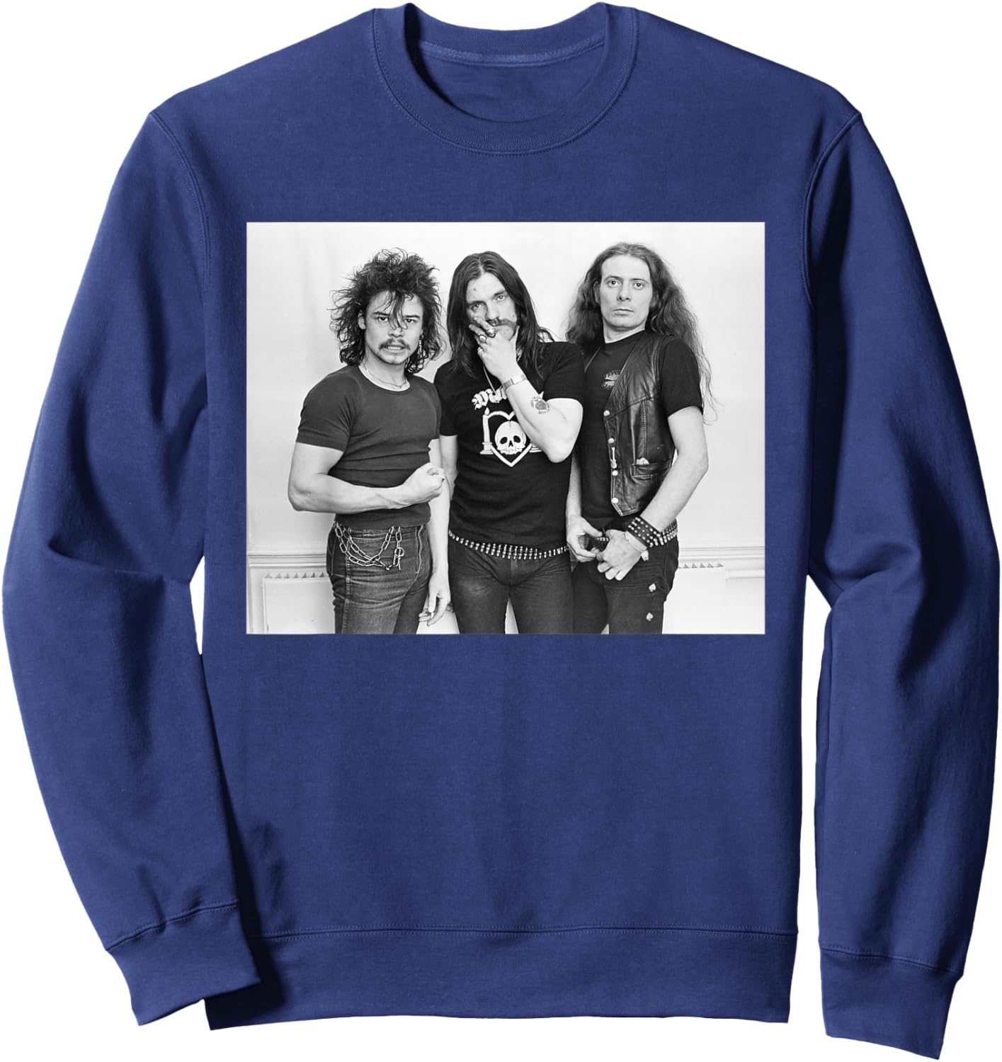 Motorhead Phil Taylor Lemmy Kilmister & Eddie Clarke 1981 Sweatshirt - Sweatshirt | Navy