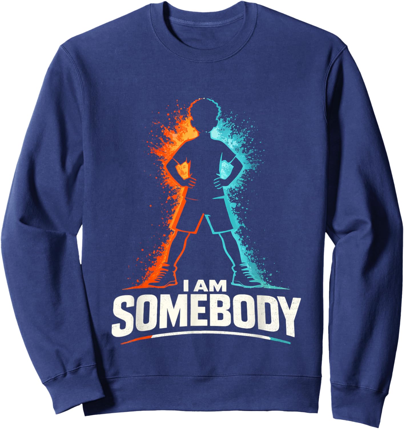 I Am Somebody Black Boy Empowerment Sweatshirt - Sweatshirt | Navy