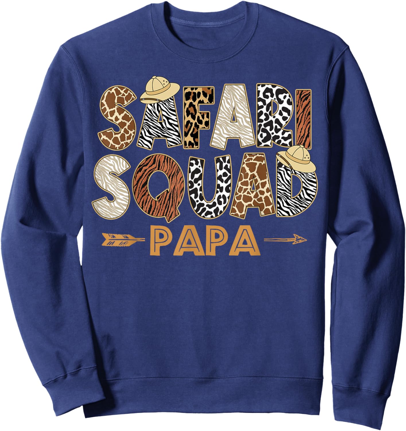 Safari Zoo Safari Squad Papa of Birthday Boy Girl Sweatshirt - Sweatshirt | Navy