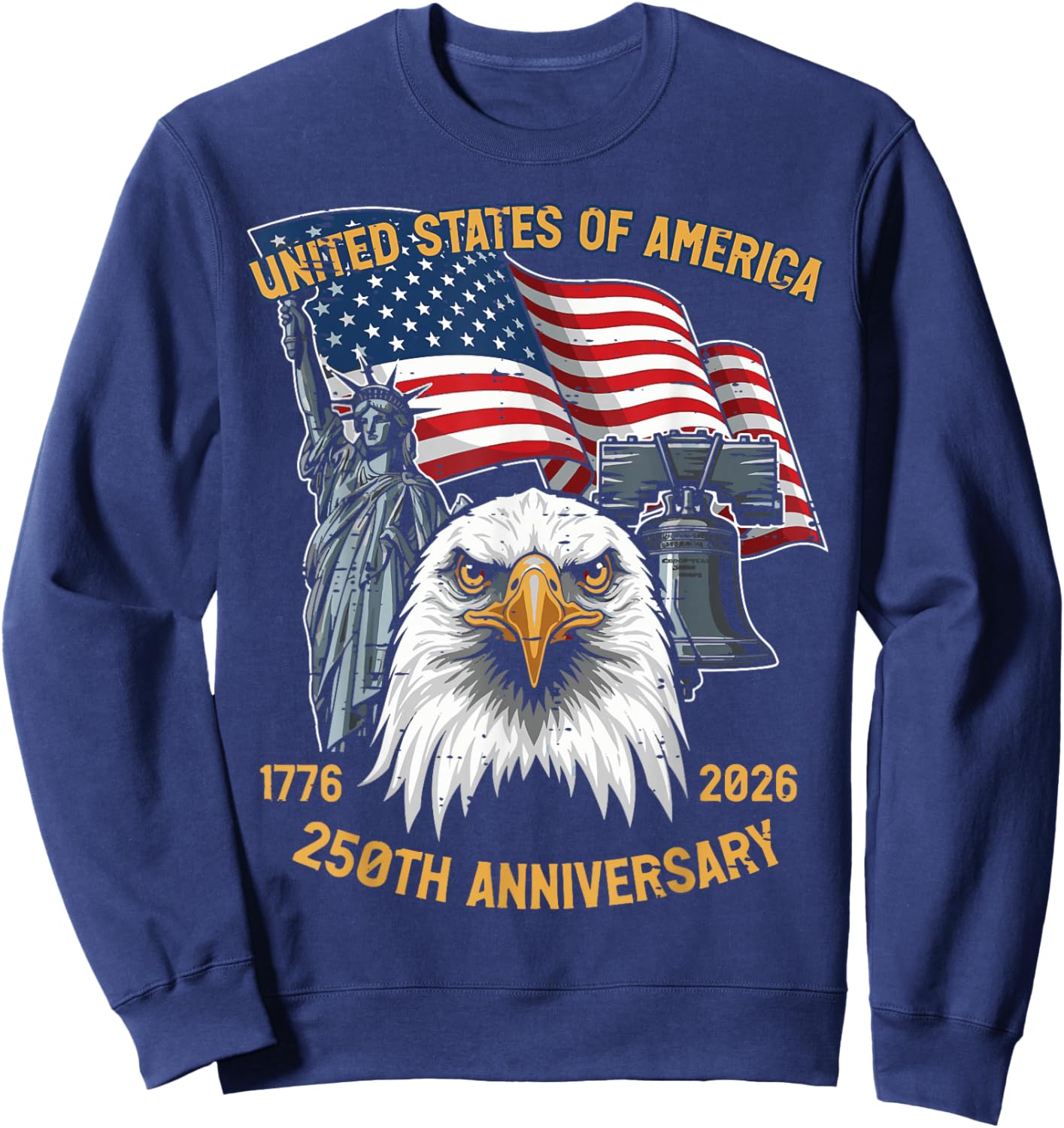 250th Anniversary USA United States America 250 Men Women Sweatshirt - Sweatshirt | Navy