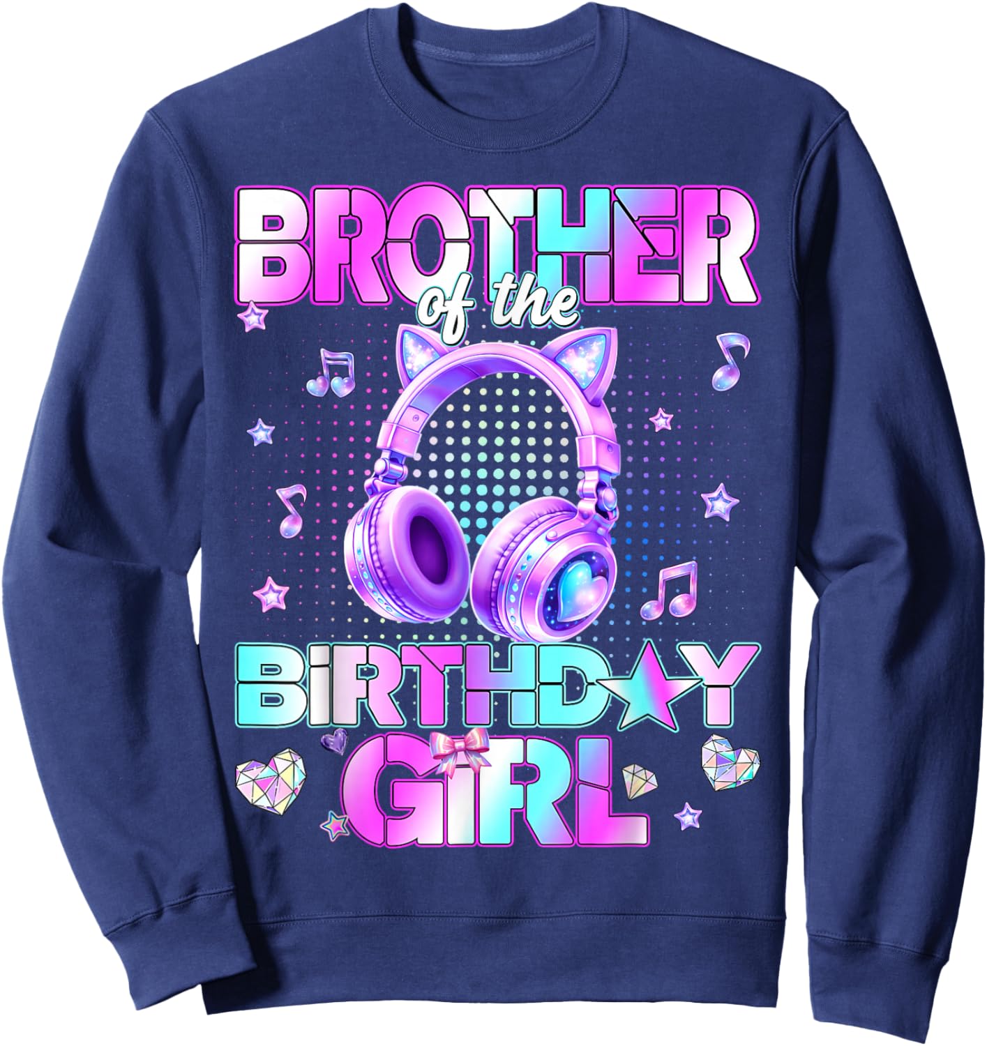 Brother The Birthday Girl K-pop Family Birthday Party Girls Sweatshirt - Sweatshirt | Navy