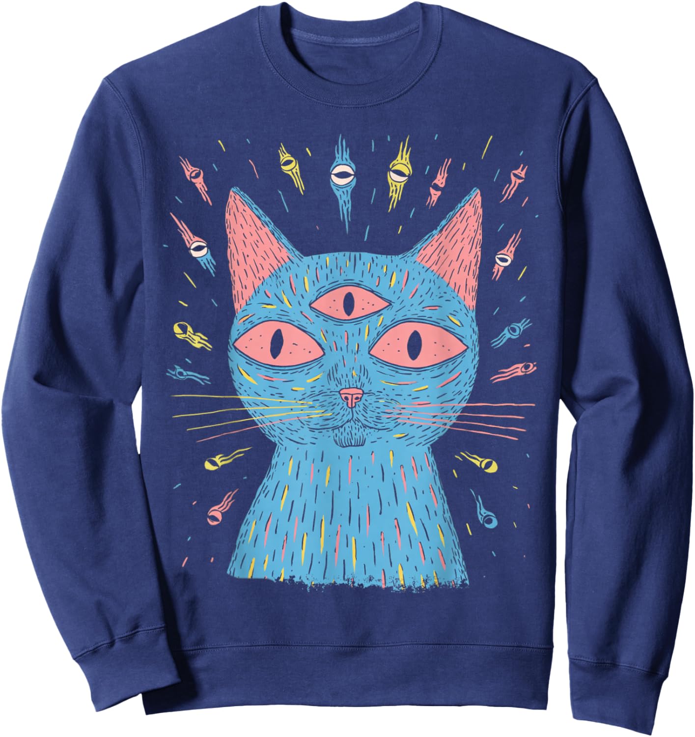 Third Eye Cat Sweatshirt - Sweatshirt | Navy